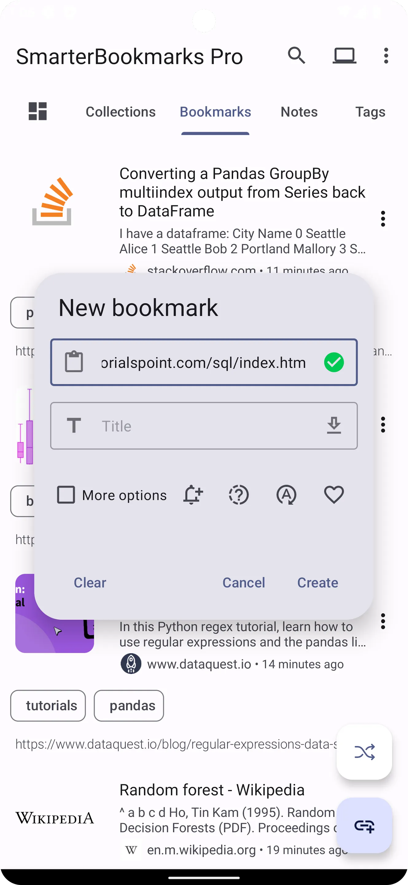 Smarter Bookmarks | Indus Appstore | Screenshot