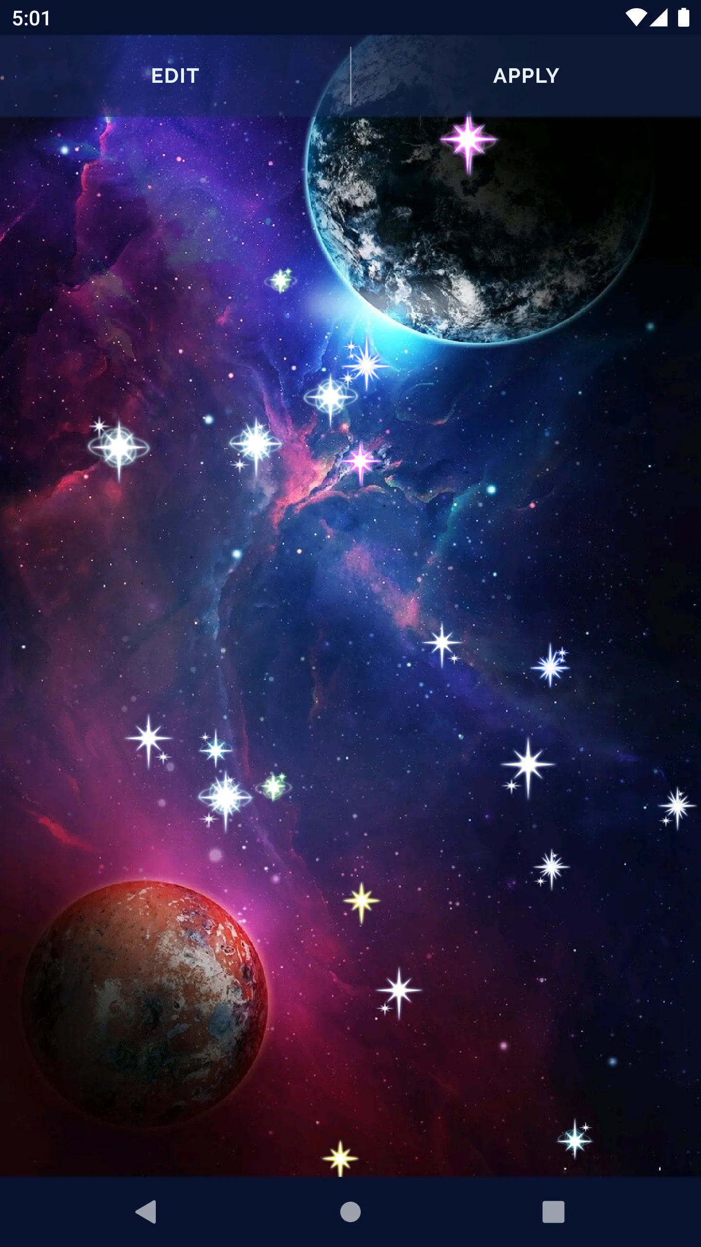 Galaxy Universe Live Wallpaper | Indus Appstore | Screenshot