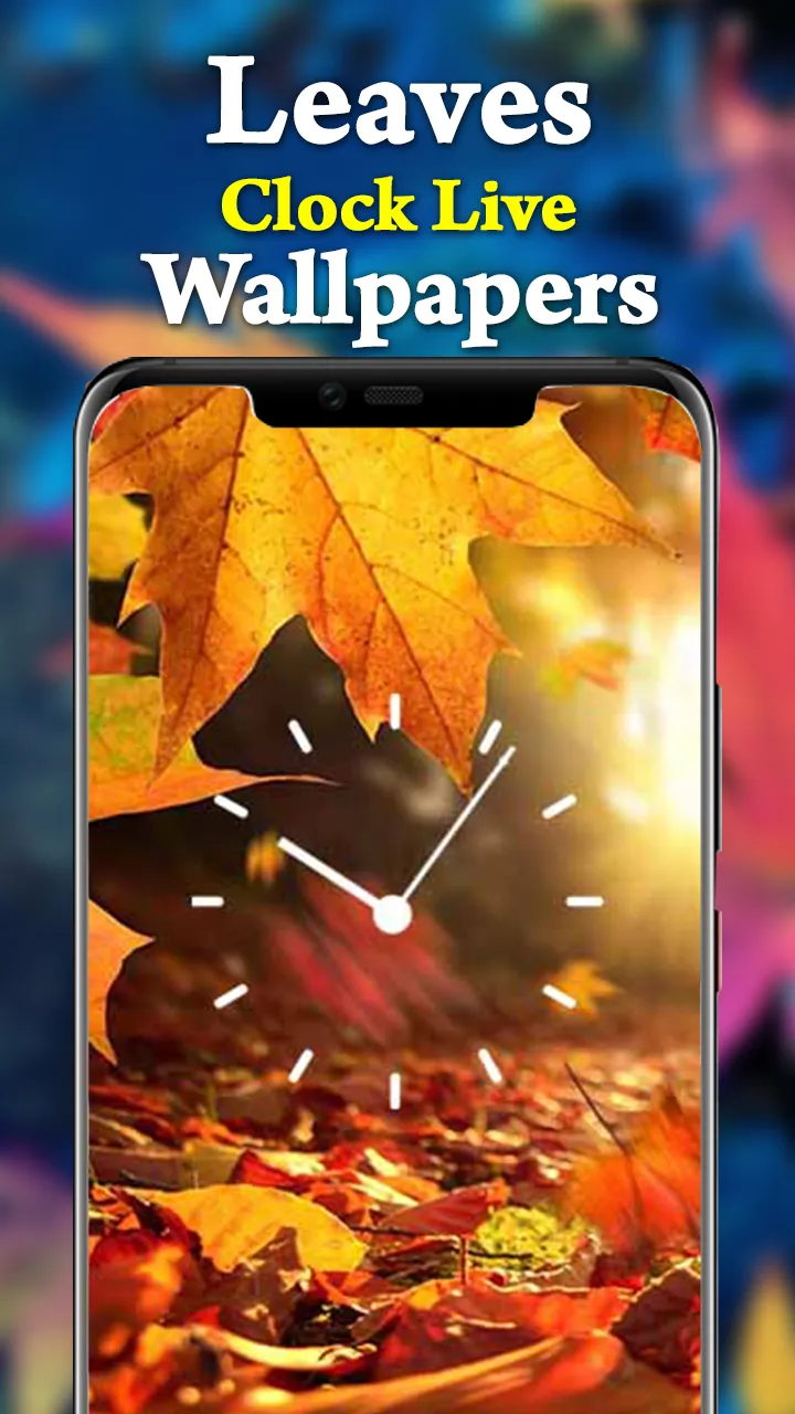 Leaves Clock Live Wallpapers | Indus Appstore | Screenshot