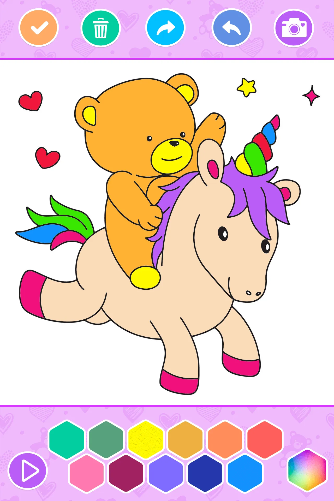 Teddy Bear Coloring Book | Indus Appstore | Screenshot