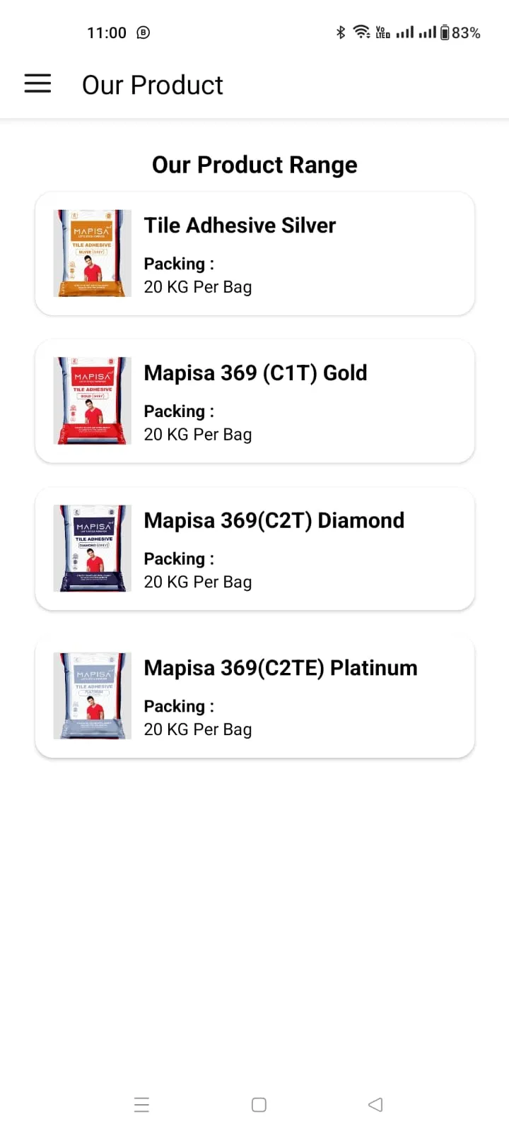 MAPISA369 - Tile Adhesive | Indus Appstore | Screenshot