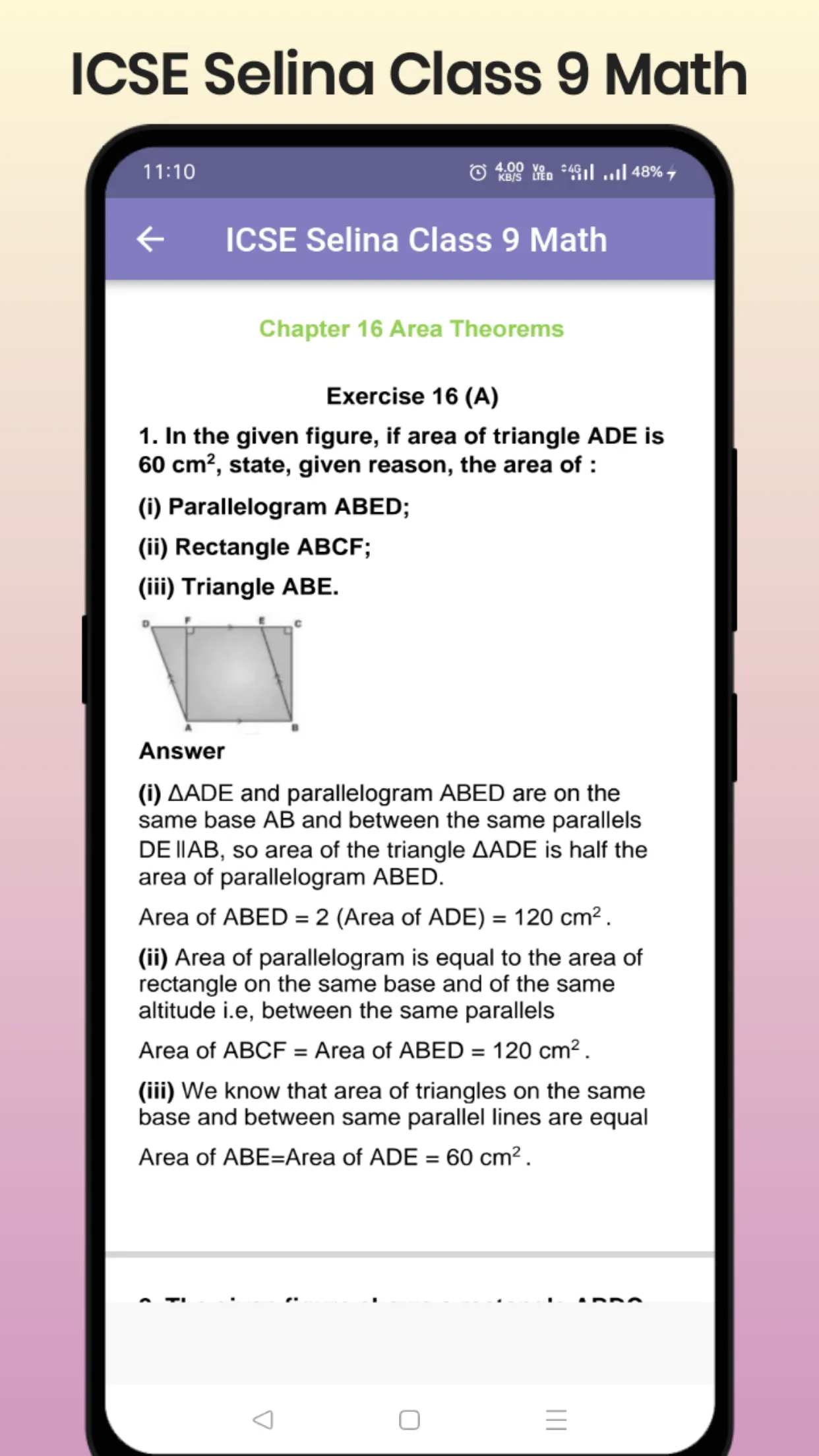 ICSE Selina Class 9 Math | Indus Appstore | Screenshot