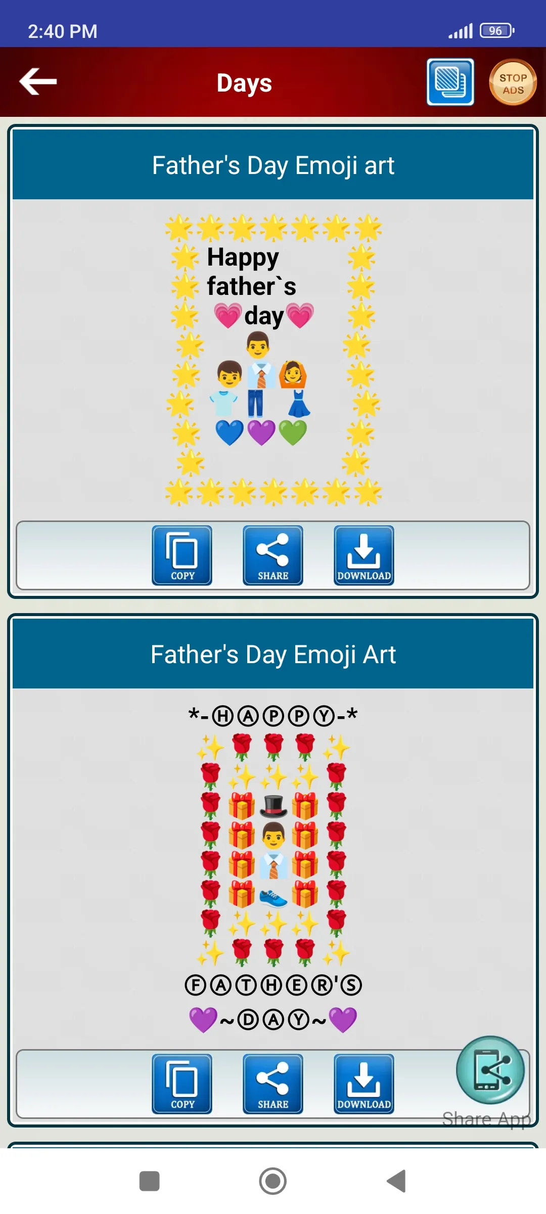 Share Cool Emoji Arts Designs | Indus Appstore | Screenshot
