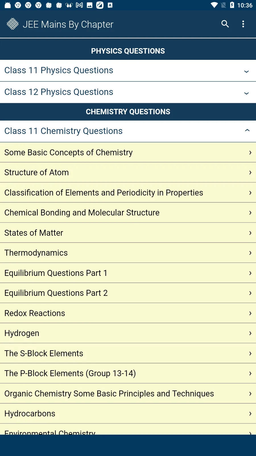 JEE Mains By Chapters | Indus Appstore | Screenshot