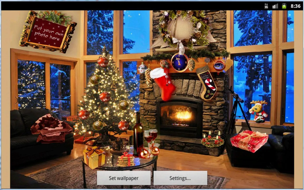 Christmas Fireplace Lwp | Indus Appstore | Screenshot