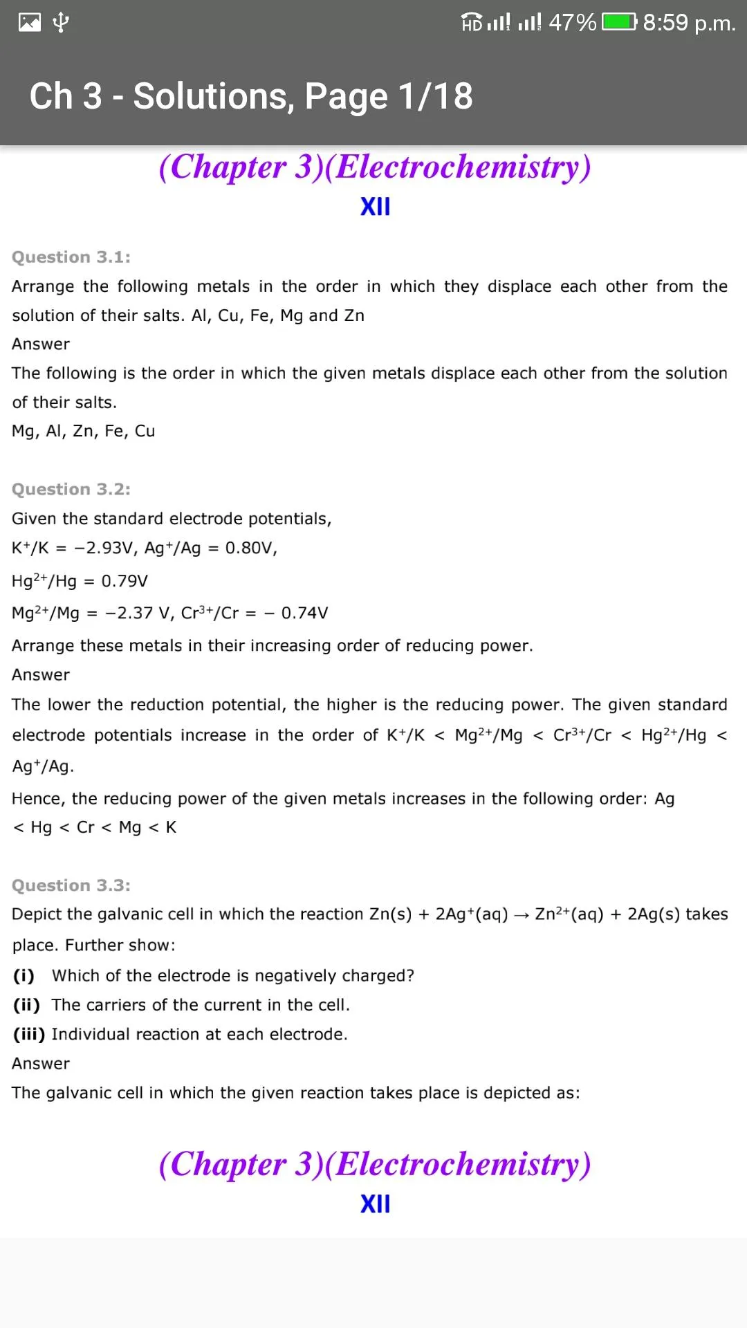 Class 12 Chemistry NCERT Solns | Indus Appstore | Screenshot