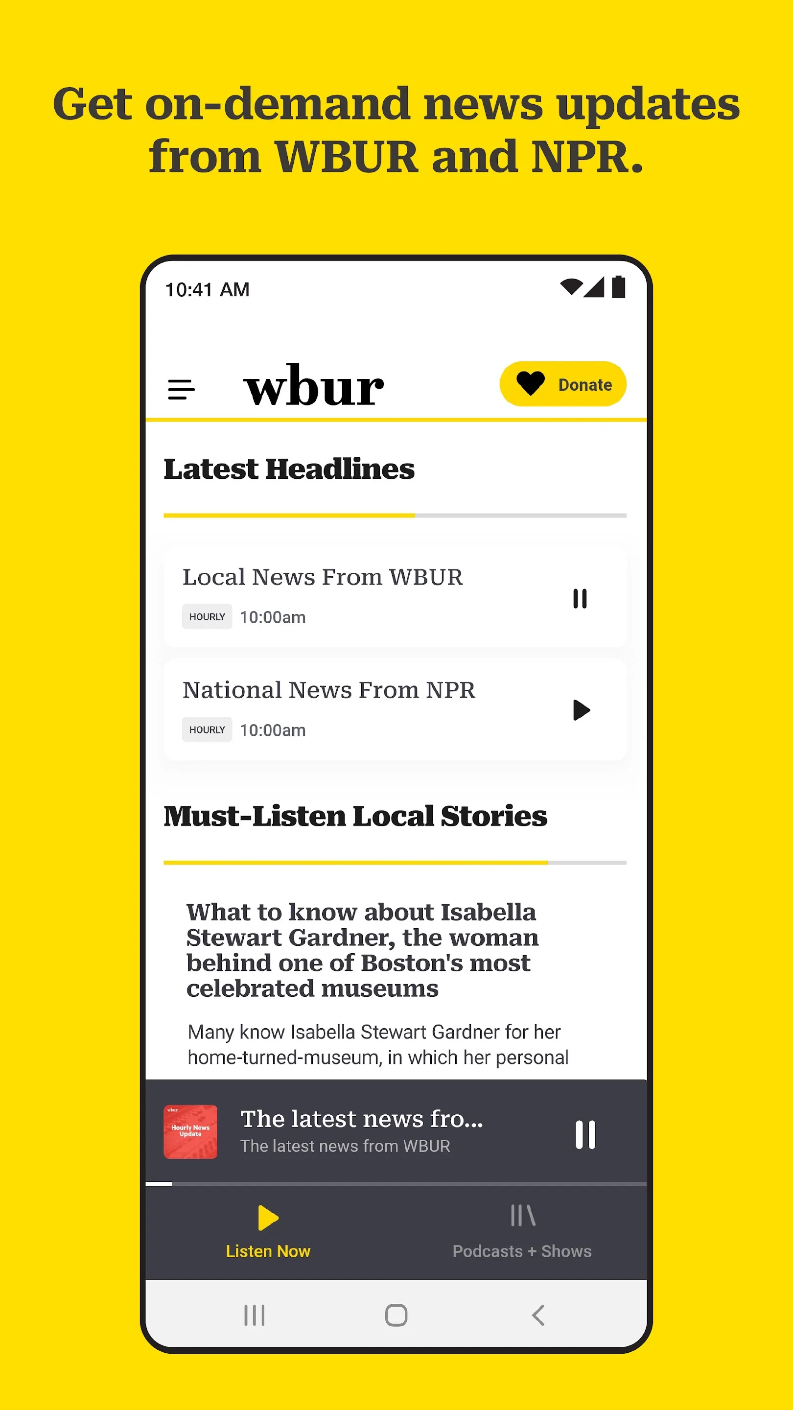 WBUR | Indus Appstore | Screenshot