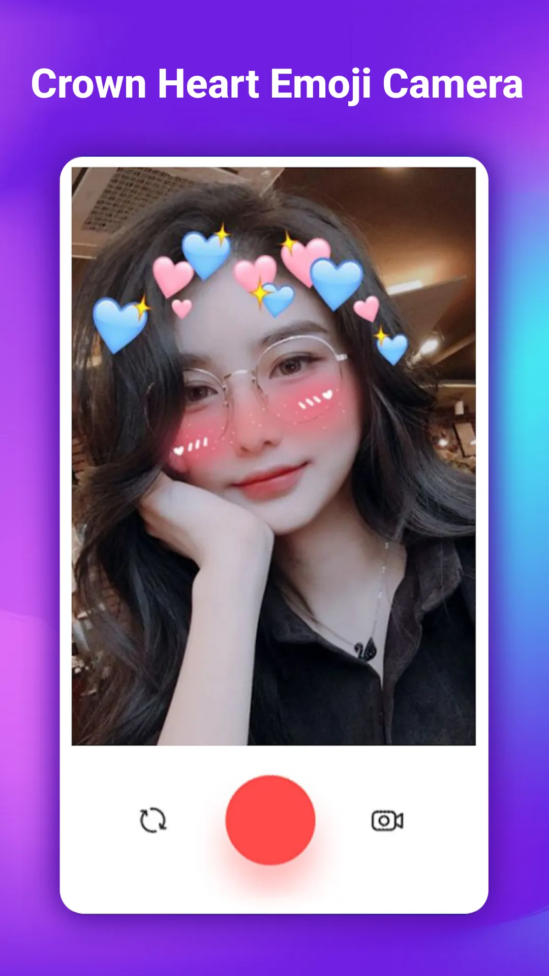 Crown Heart Emoji Camera | Indus Appstore | Screenshot