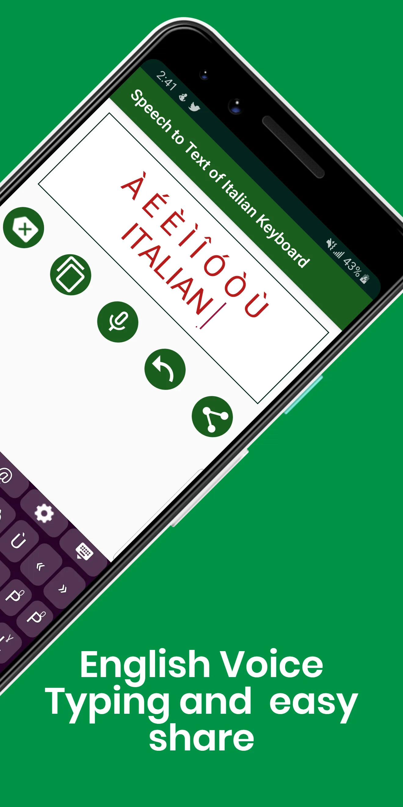 Italian Keyboard by Infra | Indus Appstore | Screenshot