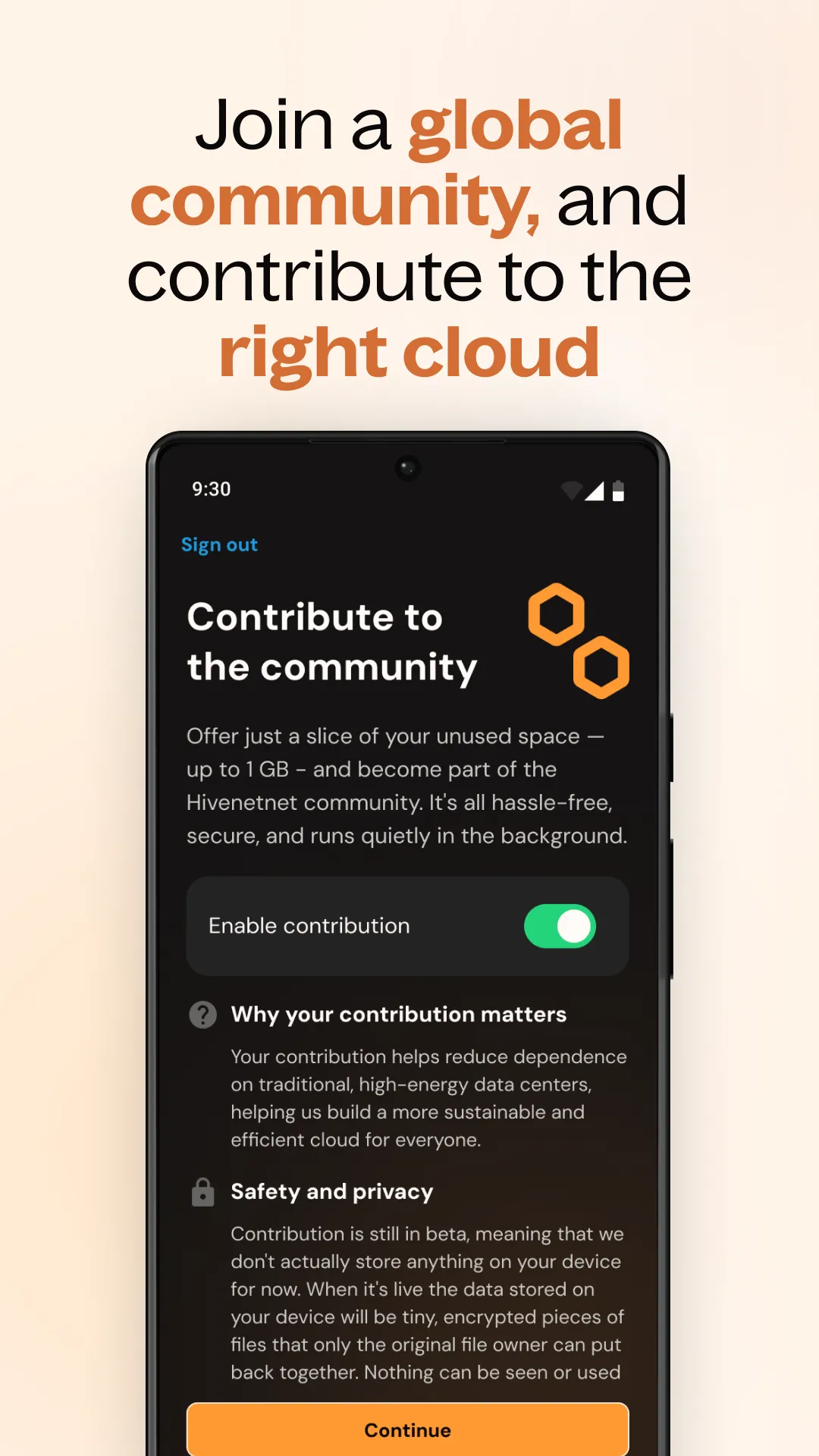 Hivenet: Secure Cloud Storage | Indus Appstore | Screenshot