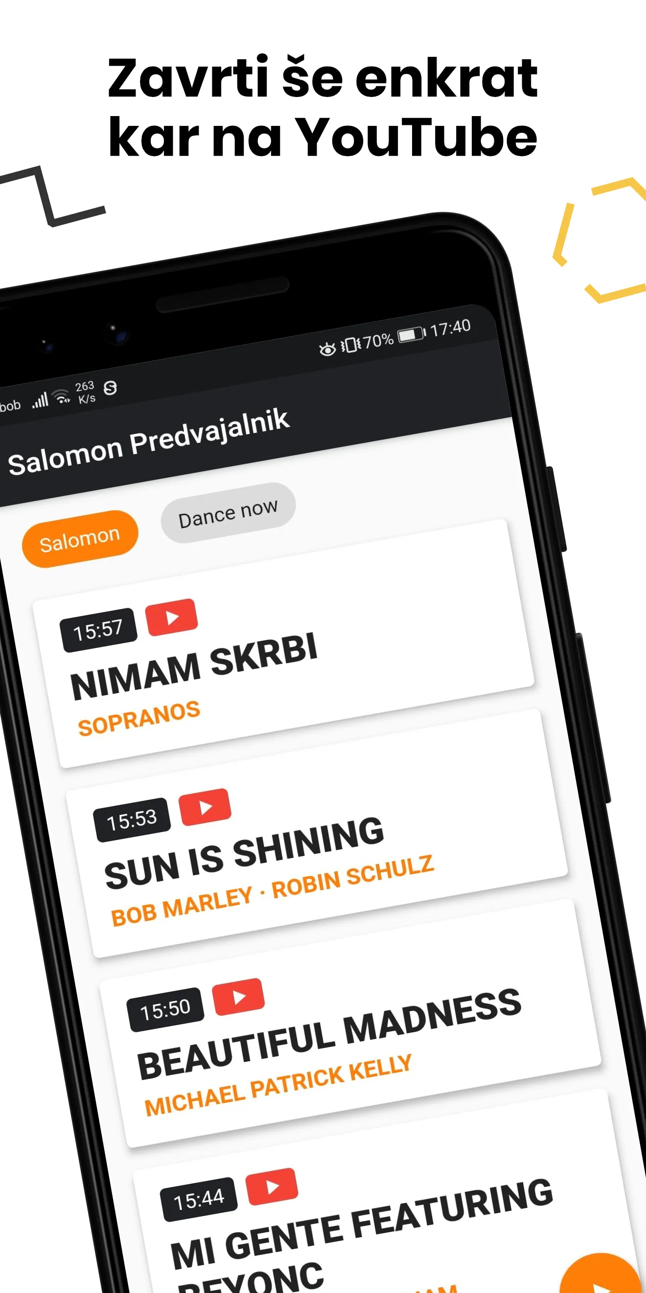 Salomon Predvajalnik | Radio | Indus Appstore | Screenshot