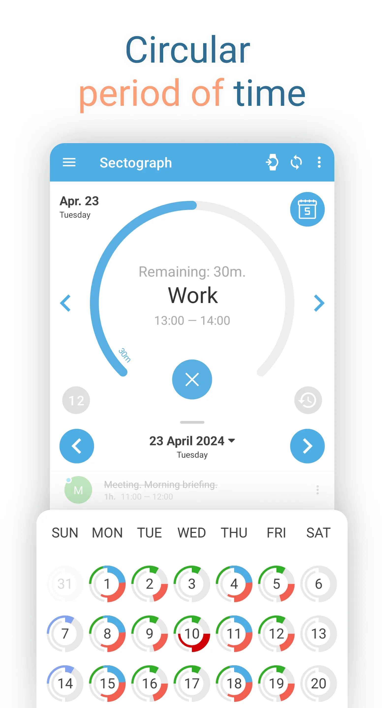 Sectograph. Day & Time planner | Indus Appstore | Screenshot