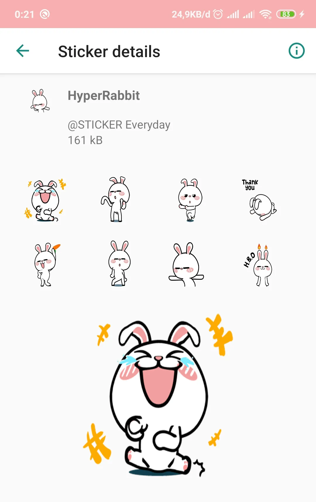 WAStickerApps - Cute Bunny Sti | Indus Appstore | Screenshot