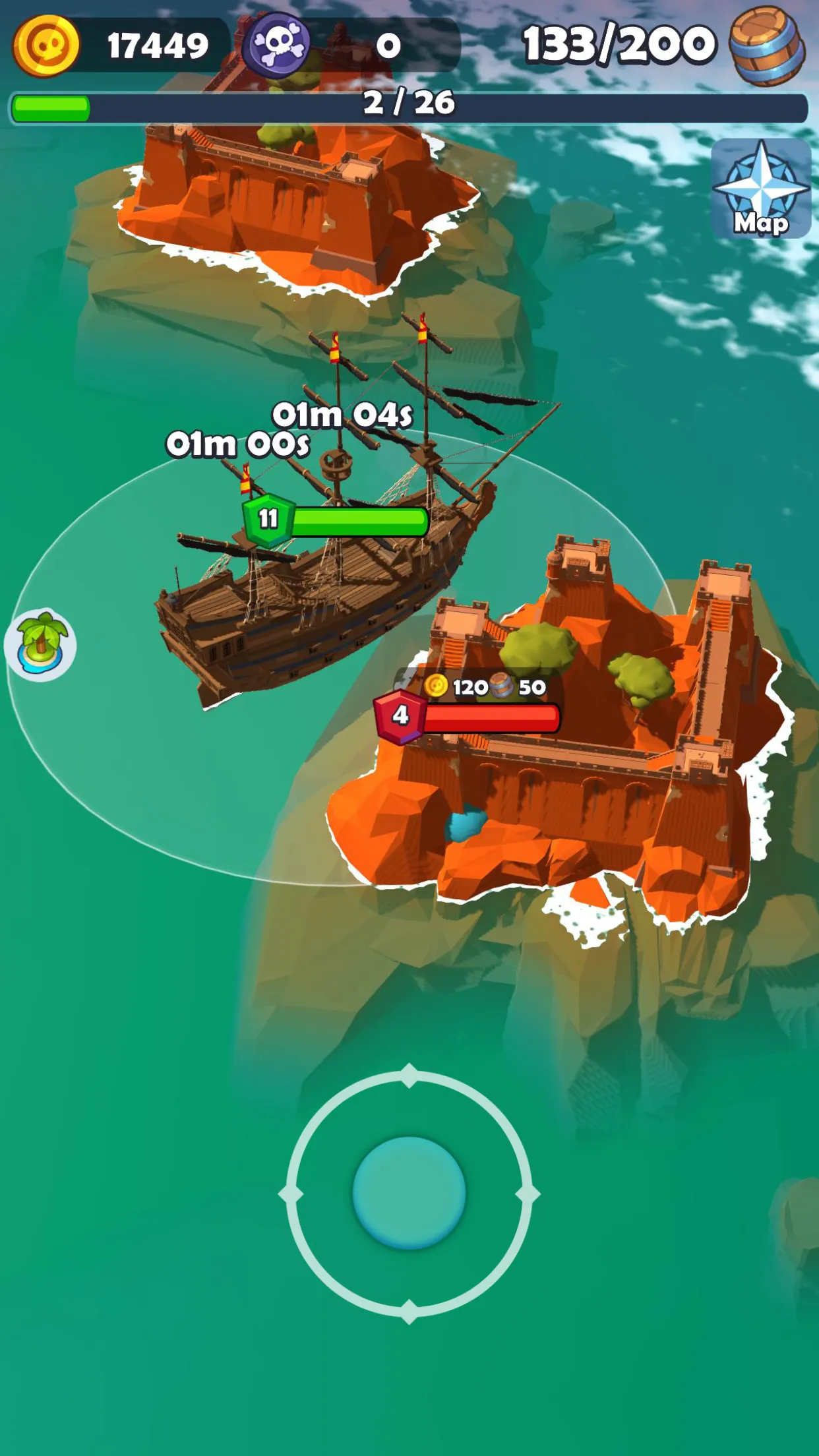 Pirate Raid - Caribbean Battle | Indus Appstore | Screenshot