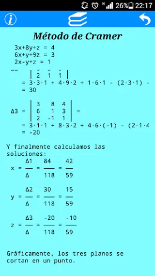 Sist. ecuaciones 3 incógnitas | Indus Appstore | Screenshot