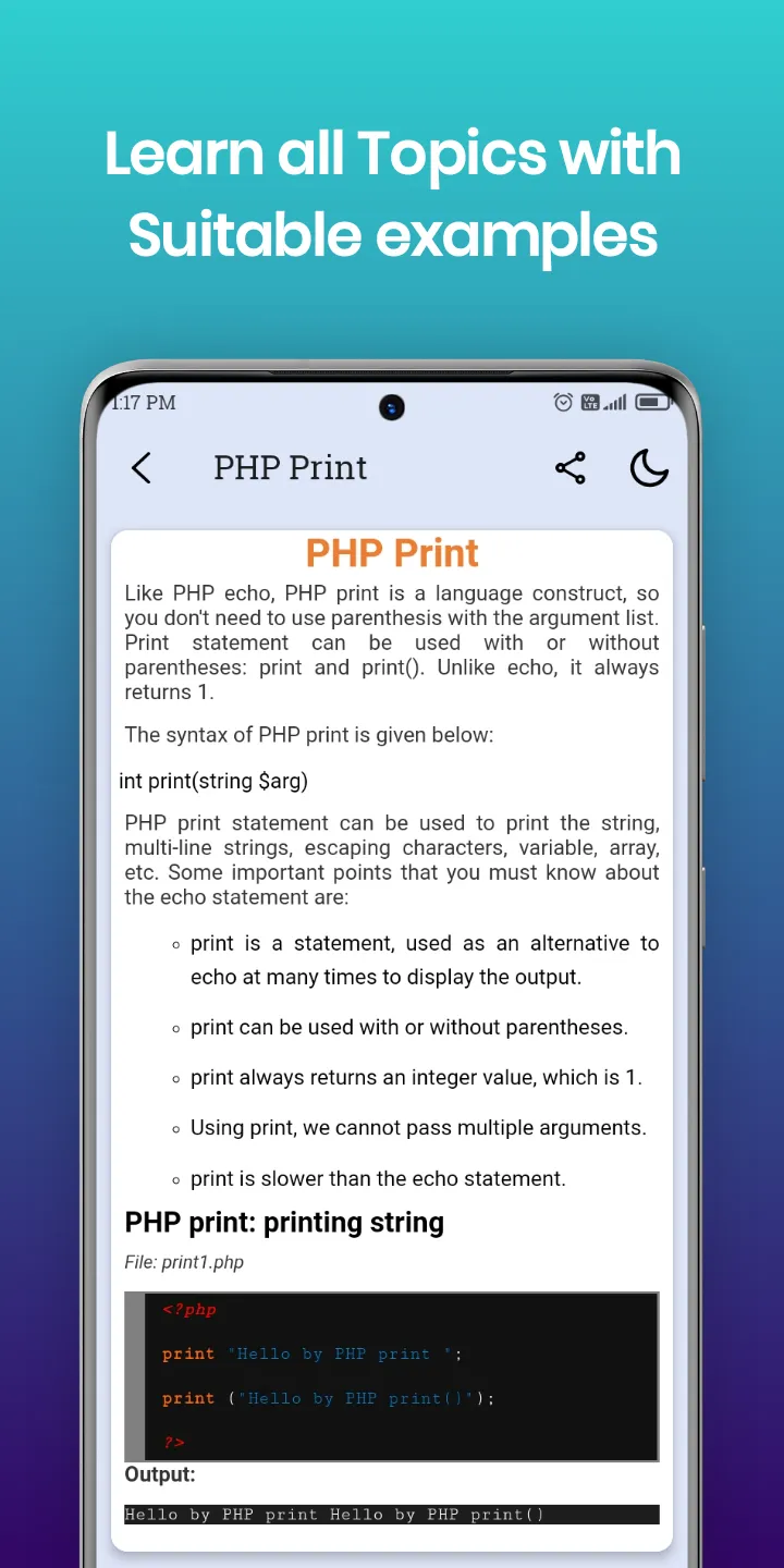 Learn PHP | Indus Appstore | Screenshot