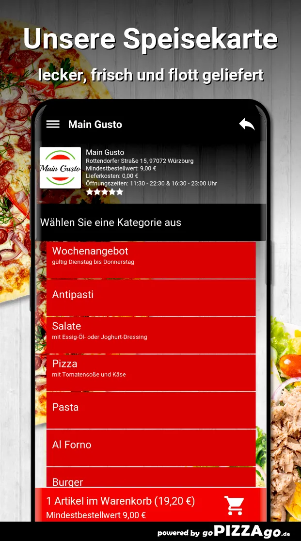 Main Gusto Würzburg | Indus Appstore | Screenshot