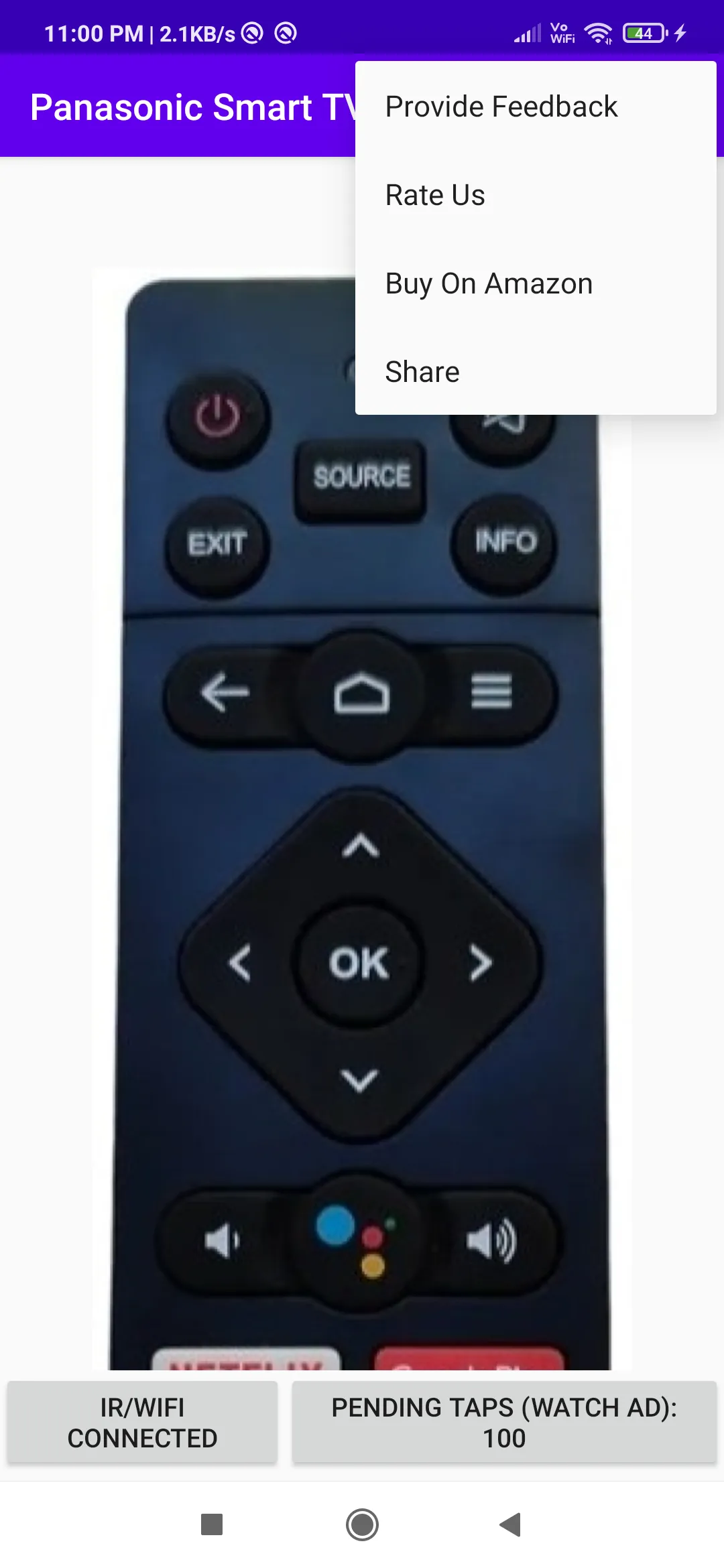 Panasonic Smart TV Remote App | Indus Appstore | Screenshot