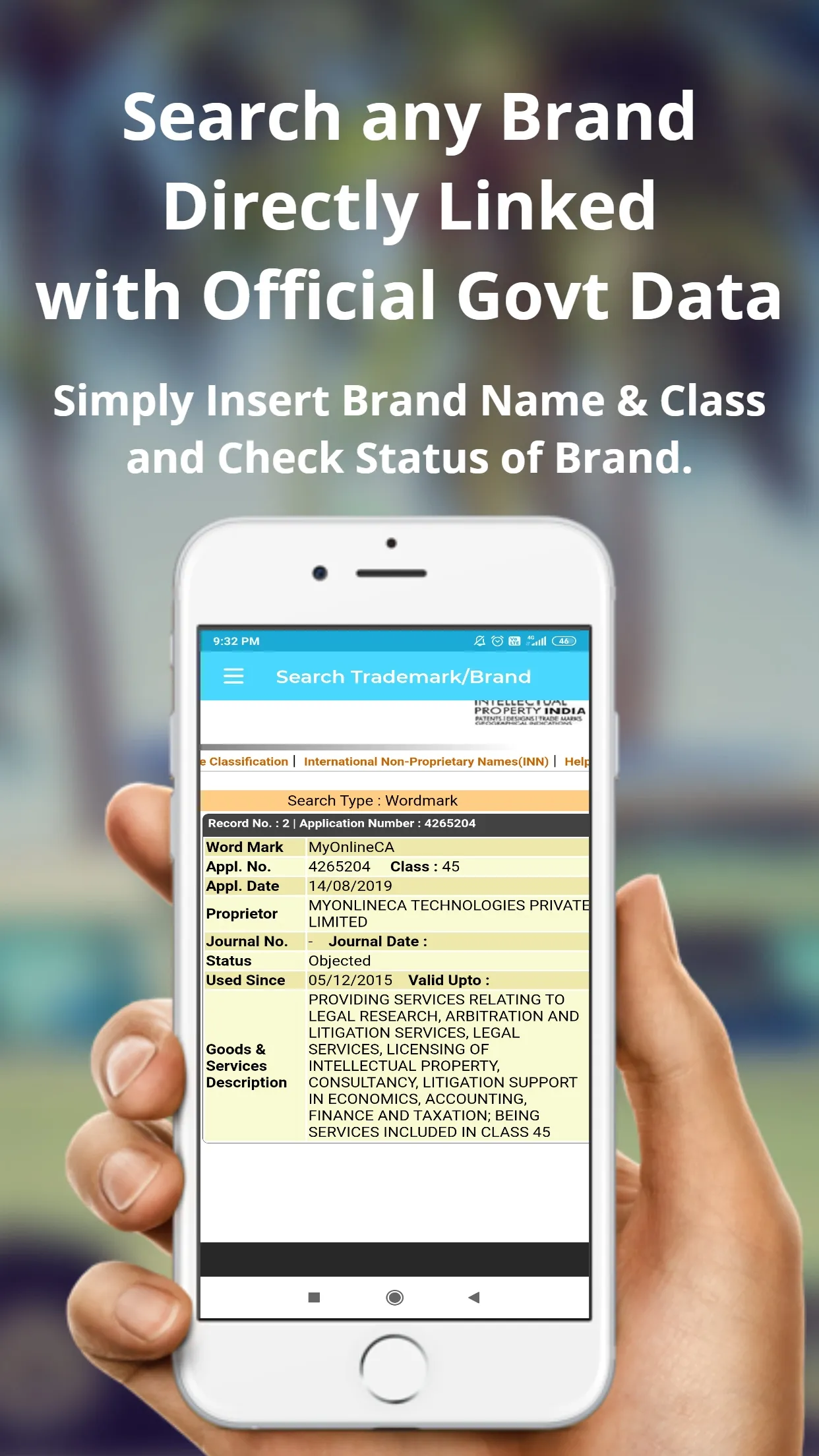 Trademark Registration Search | Indus Appstore | Screenshot