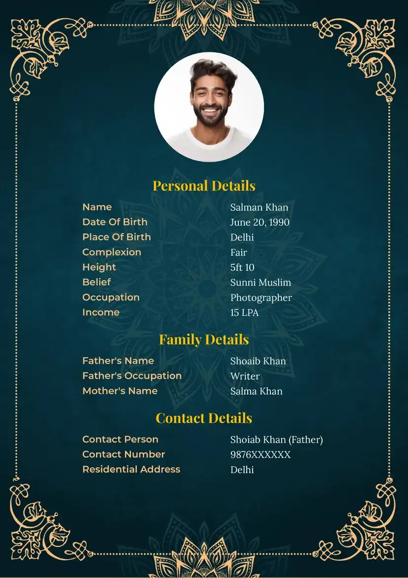 Muslim Biodata Maker 2025 | Indus Appstore | Screenshot