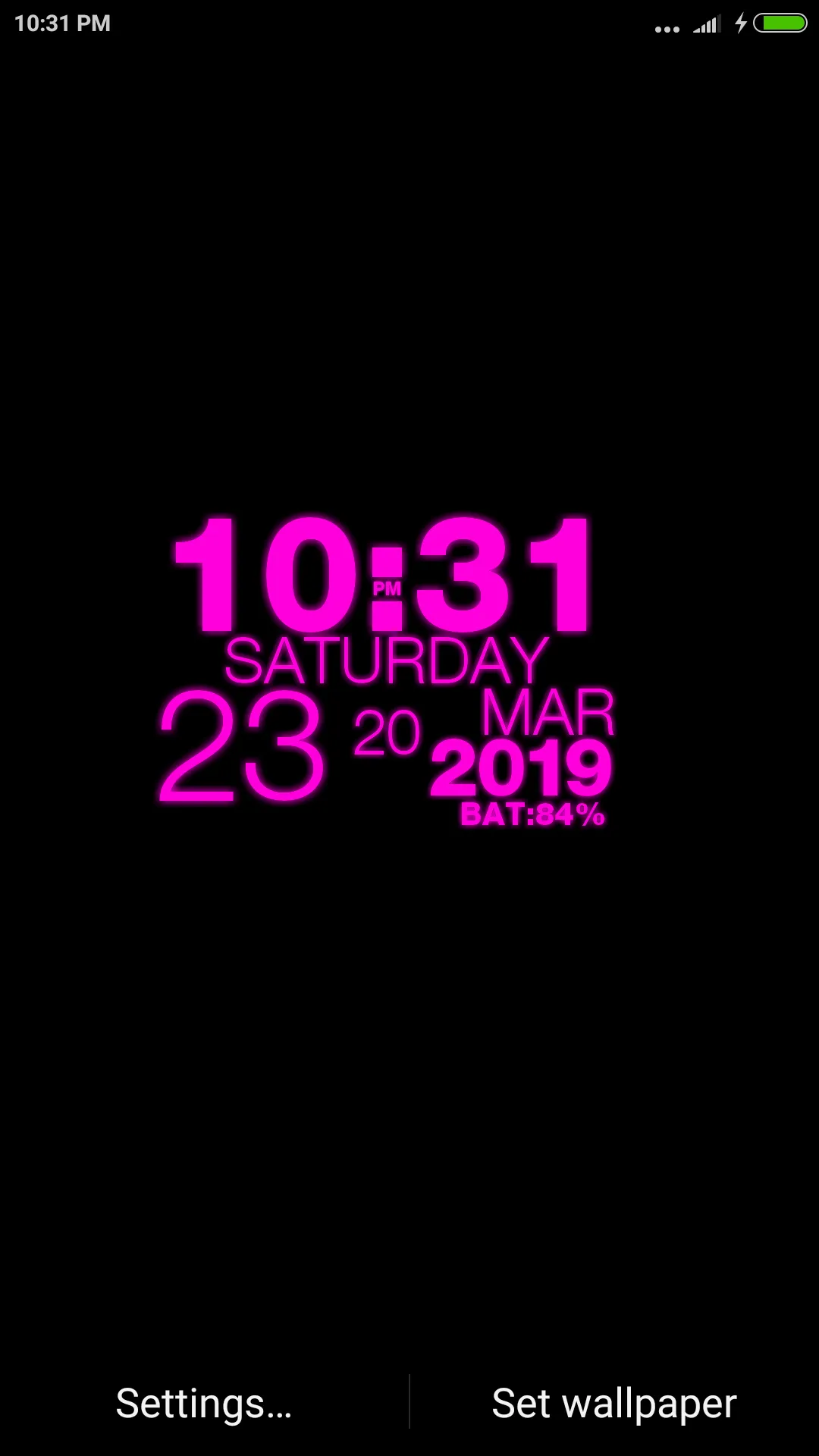 Digital Clock Wallpaper Clock | Indus Appstore | Screenshot