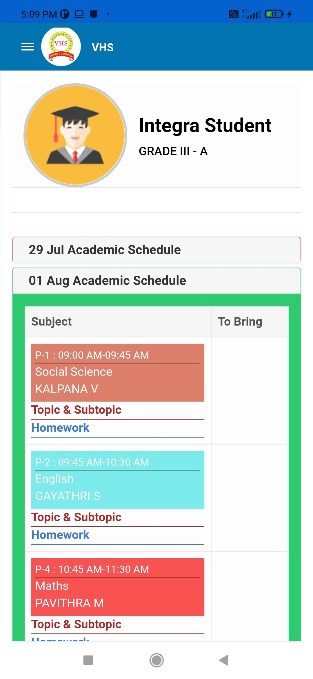 Vidhyalakshmi Sr. Sec. School | Indus Appstore | Screenshot