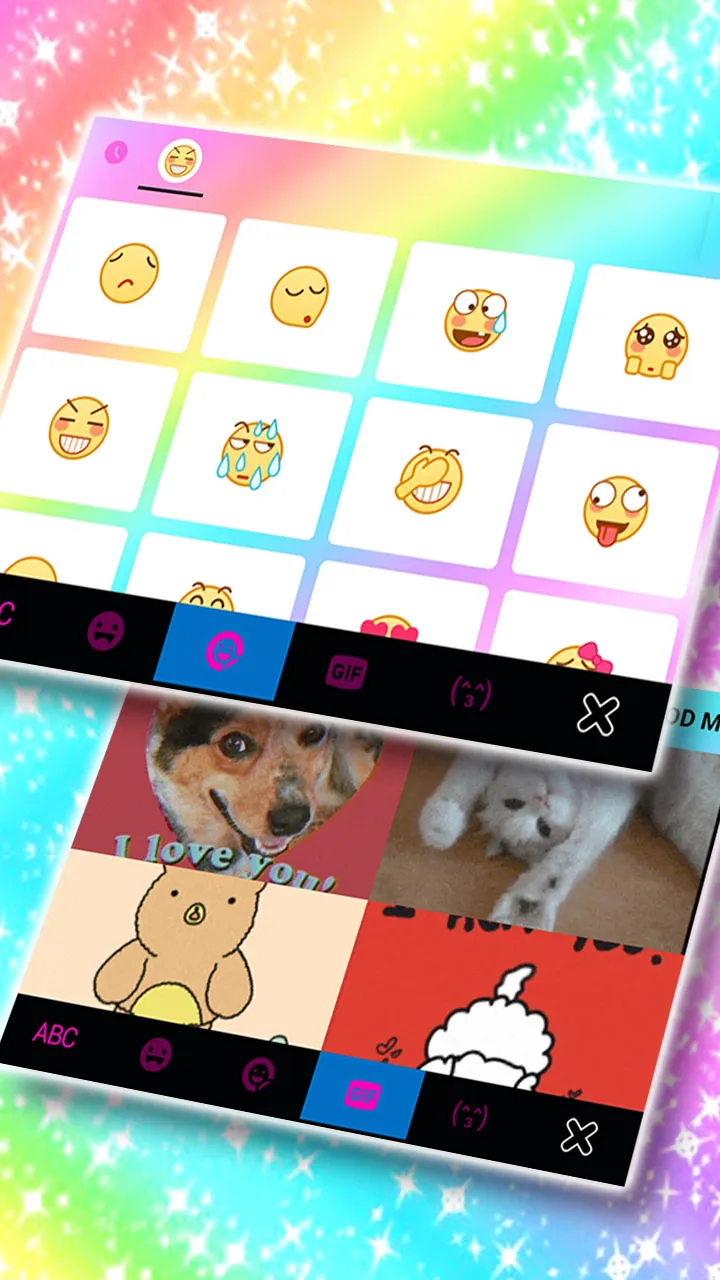 Shining Rainbow Keyboard Backg | Indus Appstore | Screenshot