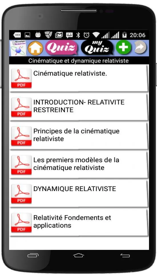 Cours de Mécanique Relativiste | Indus Appstore | Screenshot