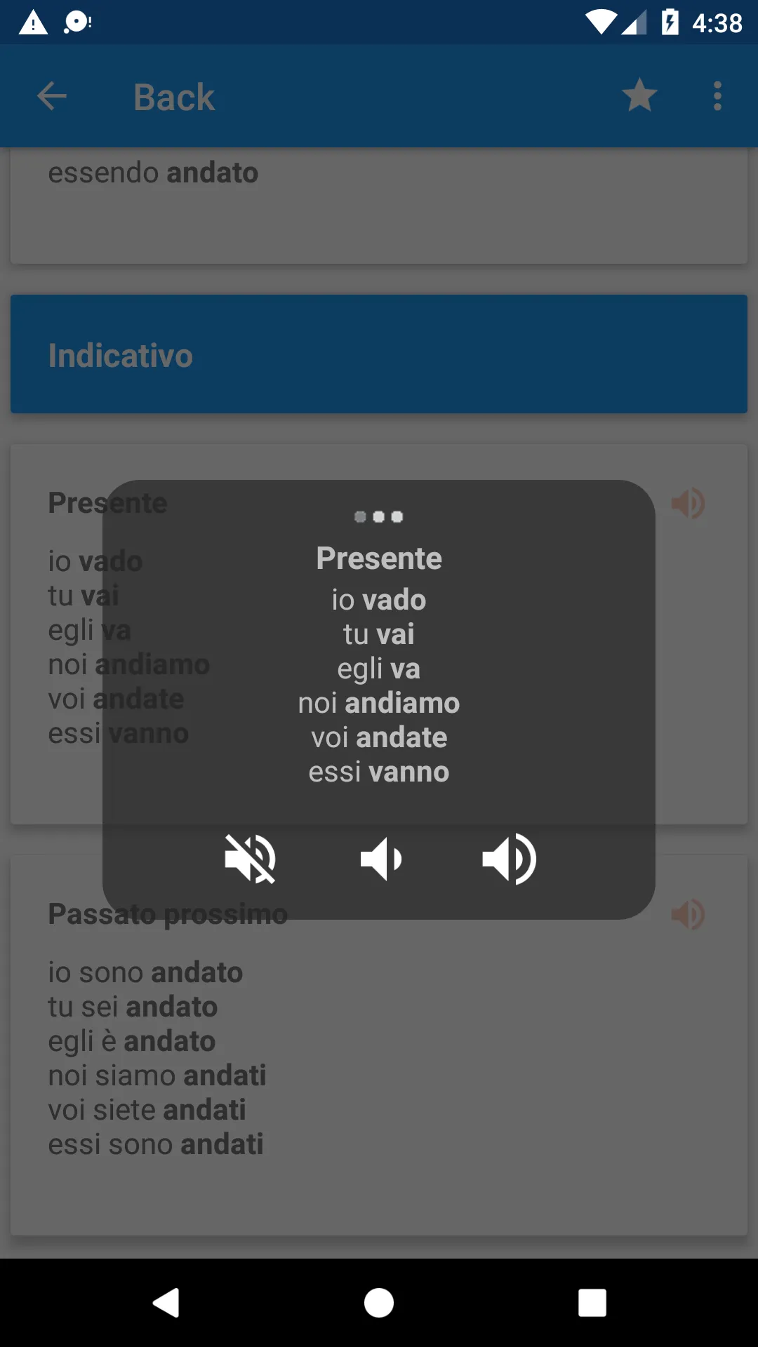 Coniugazione italiano | Indus Appstore | Screenshot