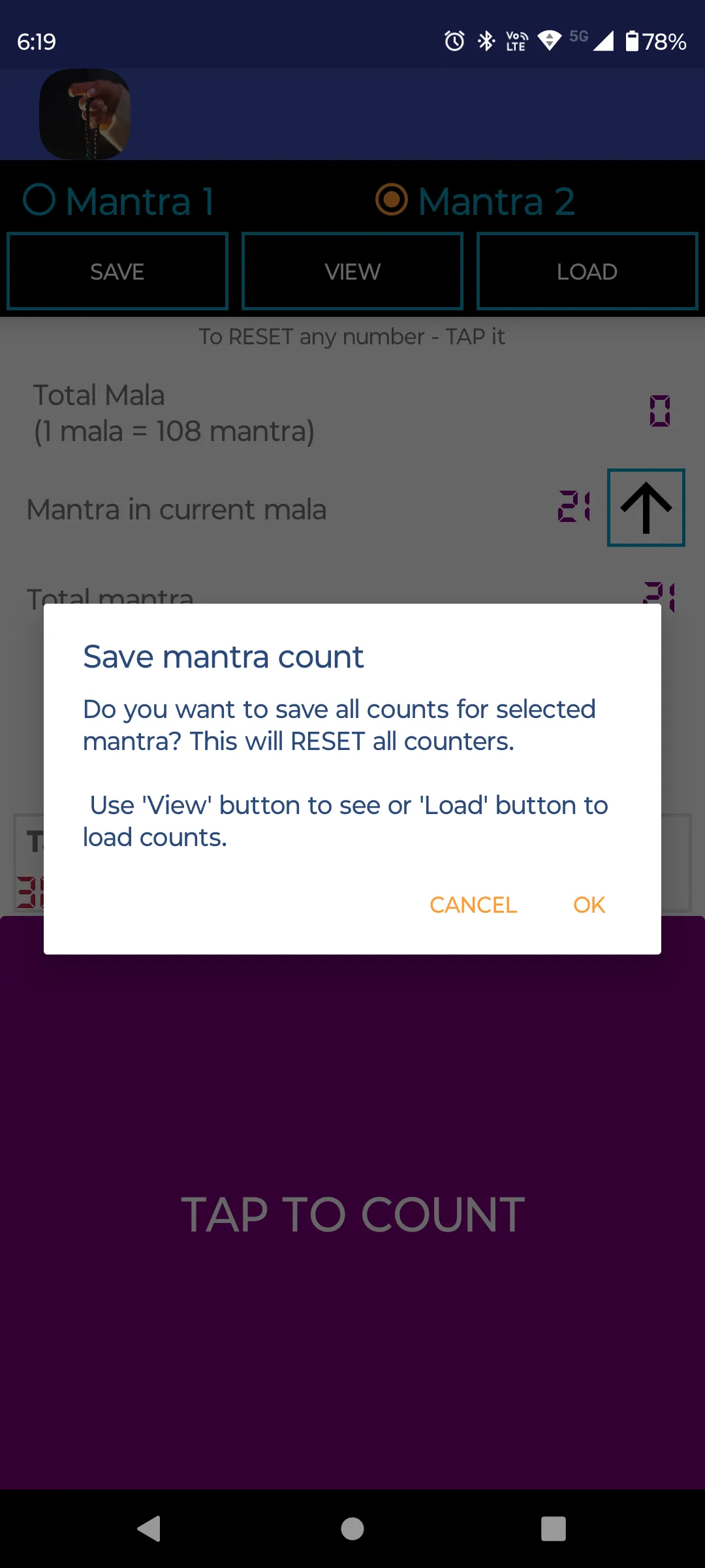 A1 Mantra Counter | Indus Appstore | Screenshot