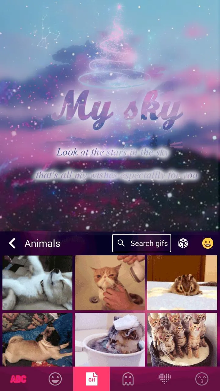 Colorful Sky Keyboard | Indus Appstore | Screenshot