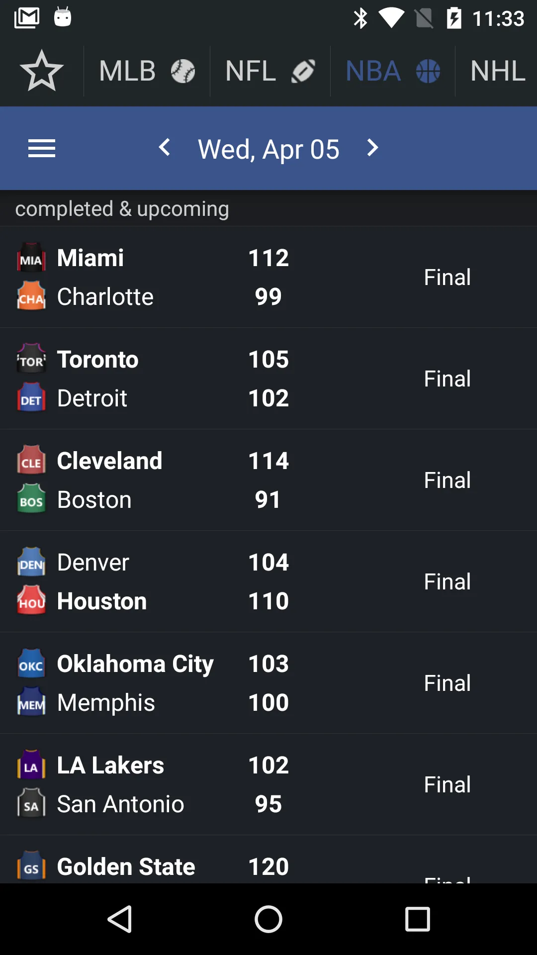 Sports Alerts - live scores | Indus Appstore | Screenshot