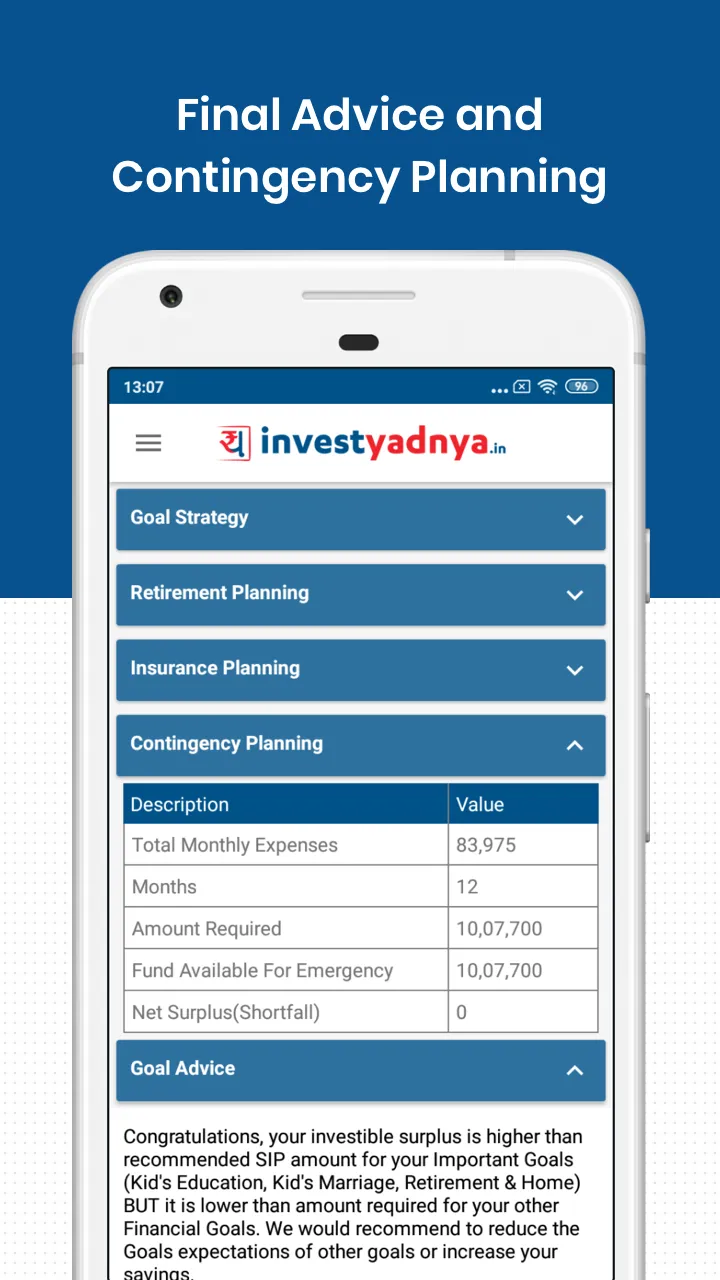 InvestYadnya - Financial Plan, | Indus Appstore | Screenshot