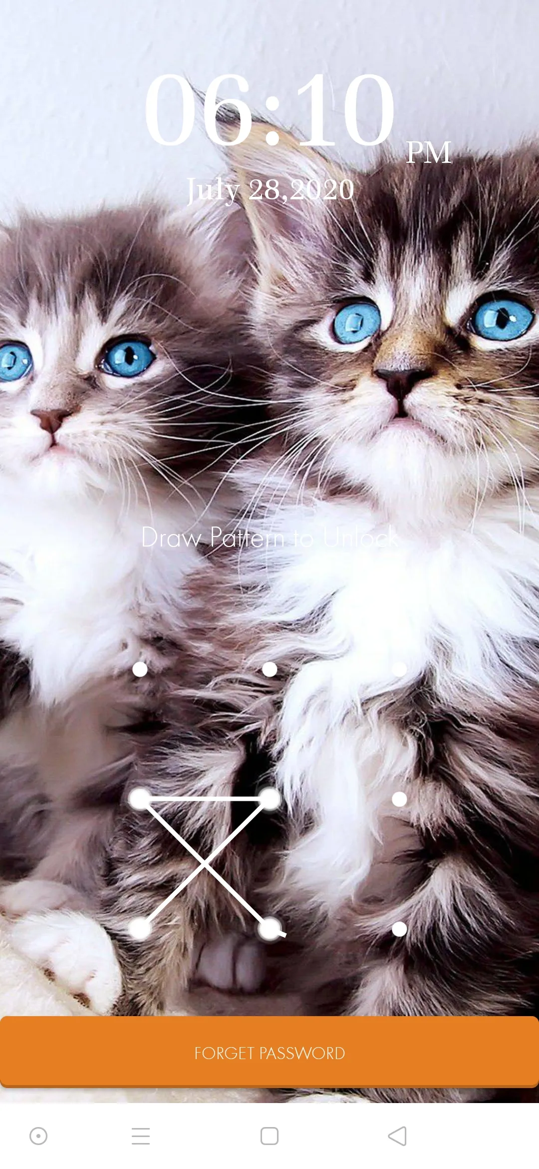 Kitty Cat Pattern Lock Screen | Indus Appstore | Screenshot