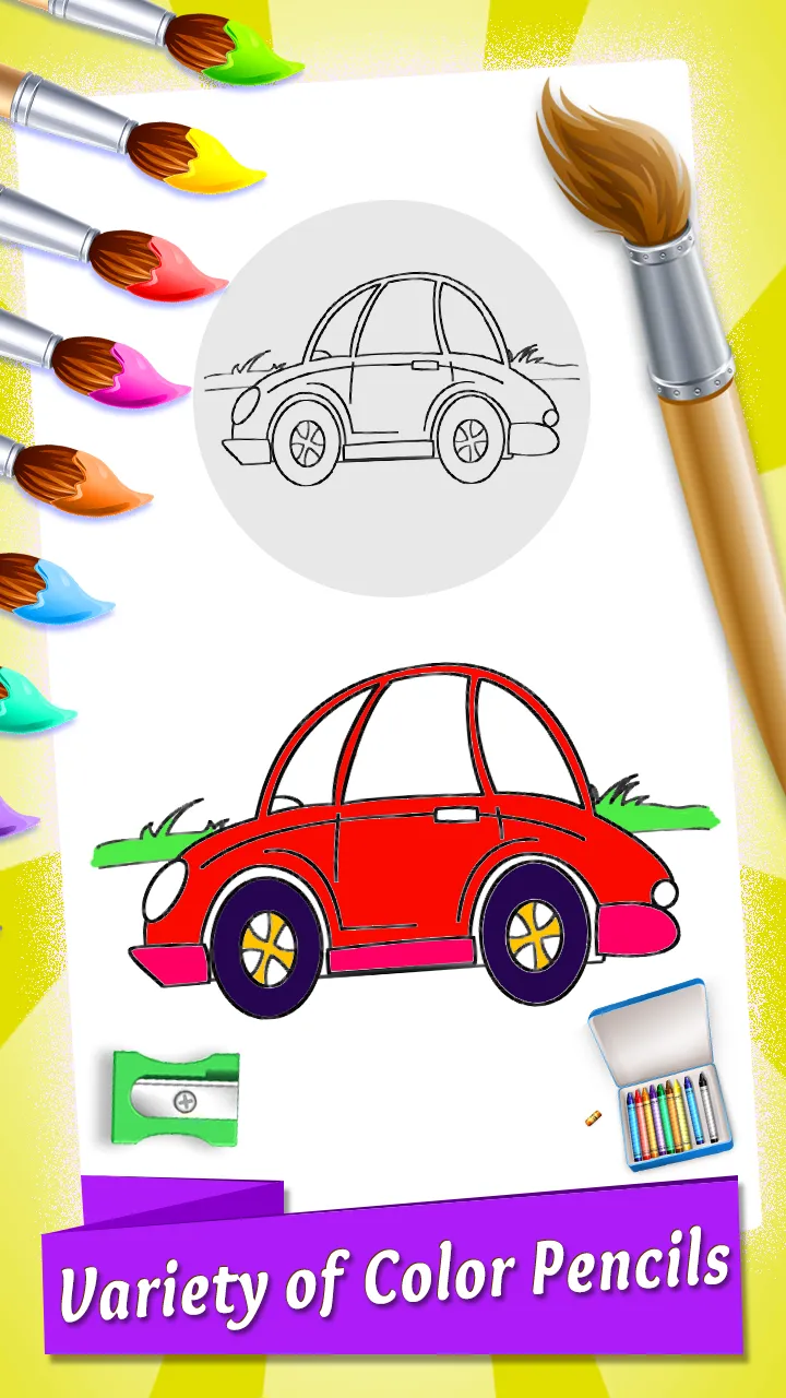 Cars Coloring & Drawing Book | Indus Appstore | Screenshot