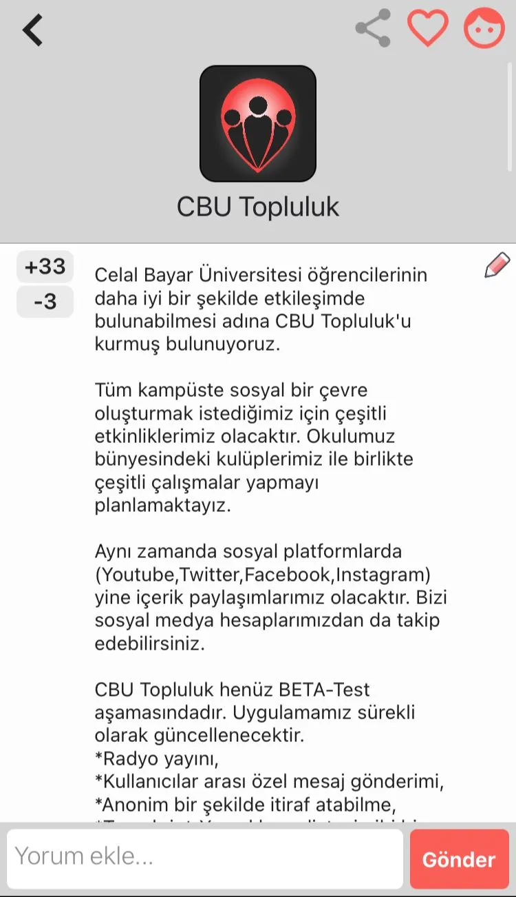 CBU Topluluk - UBS | Indus Appstore | Screenshot