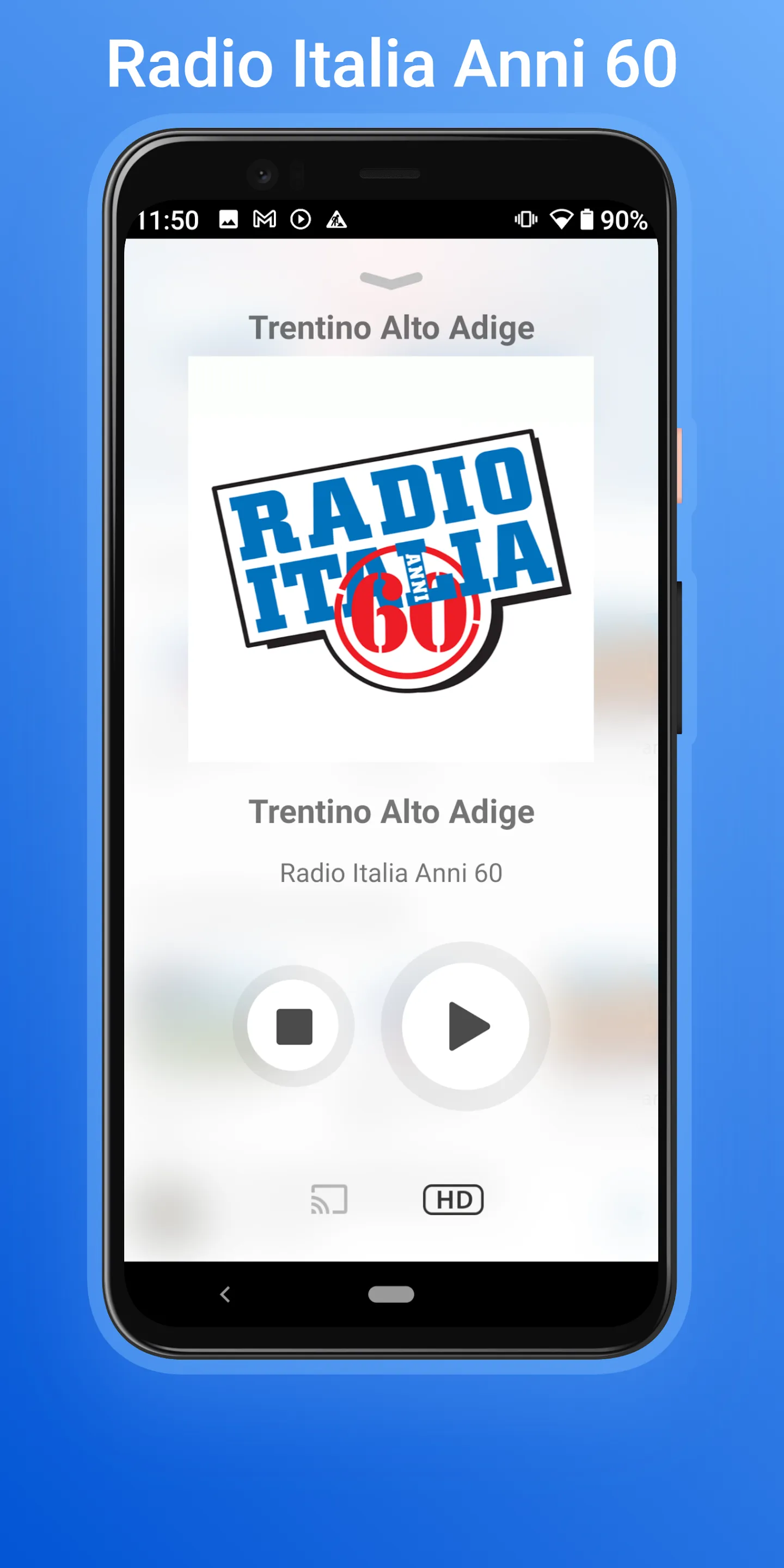 Radio Italia Anni 60 | Indus Appstore | Screenshot