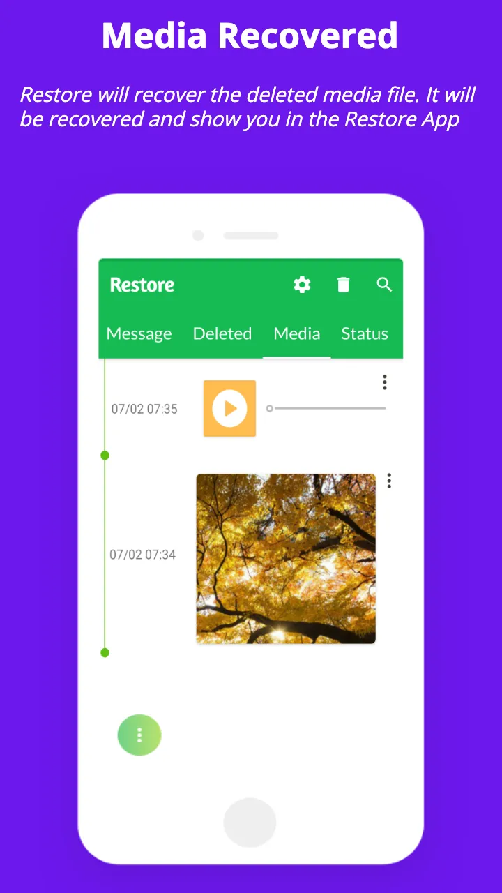 Restore : Recover Deleted mess | Indus Appstore | Screenshot