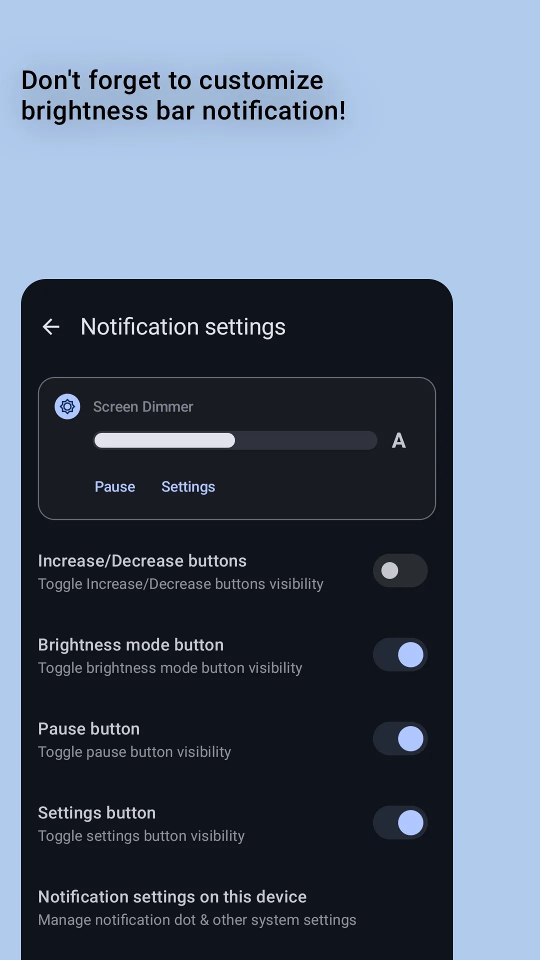 Screen Dimmer – OLED Saver | Indus Appstore | Screenshot