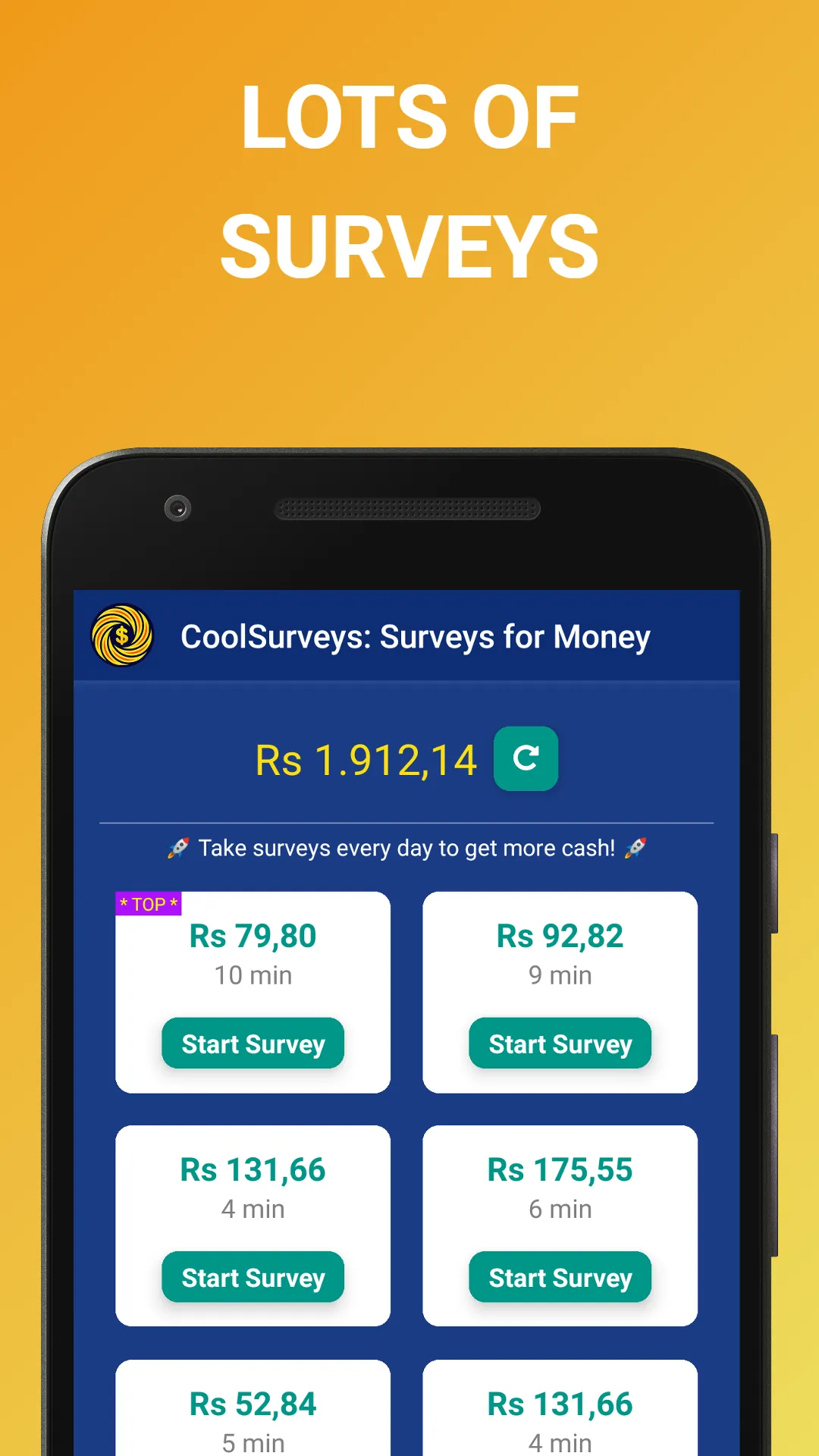 CoolSurveys: Surveys for Cash | Indus Appstore | Screenshot