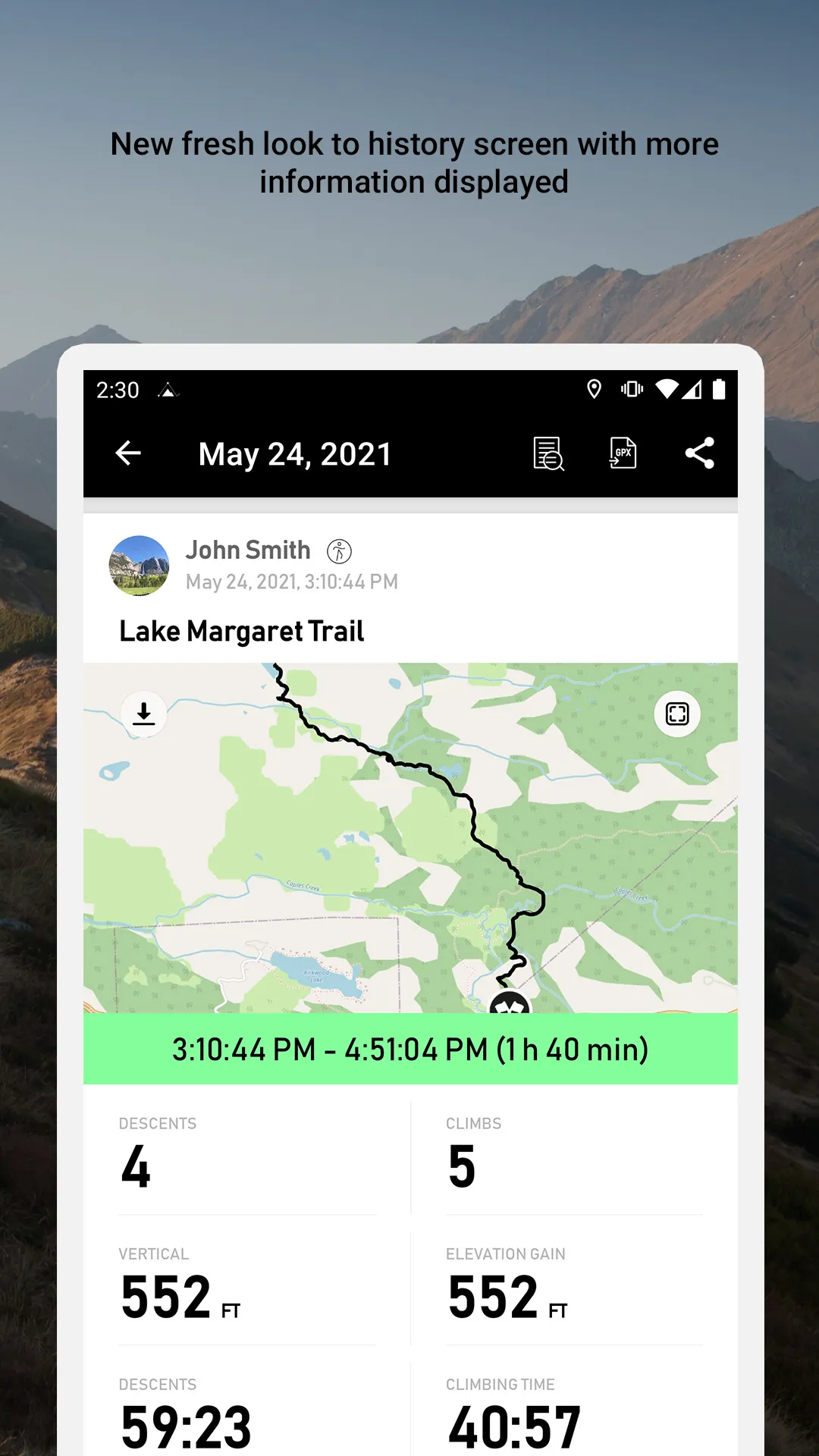 Altimeter Mountain GPS Tracker | Indus Appstore | Screenshot