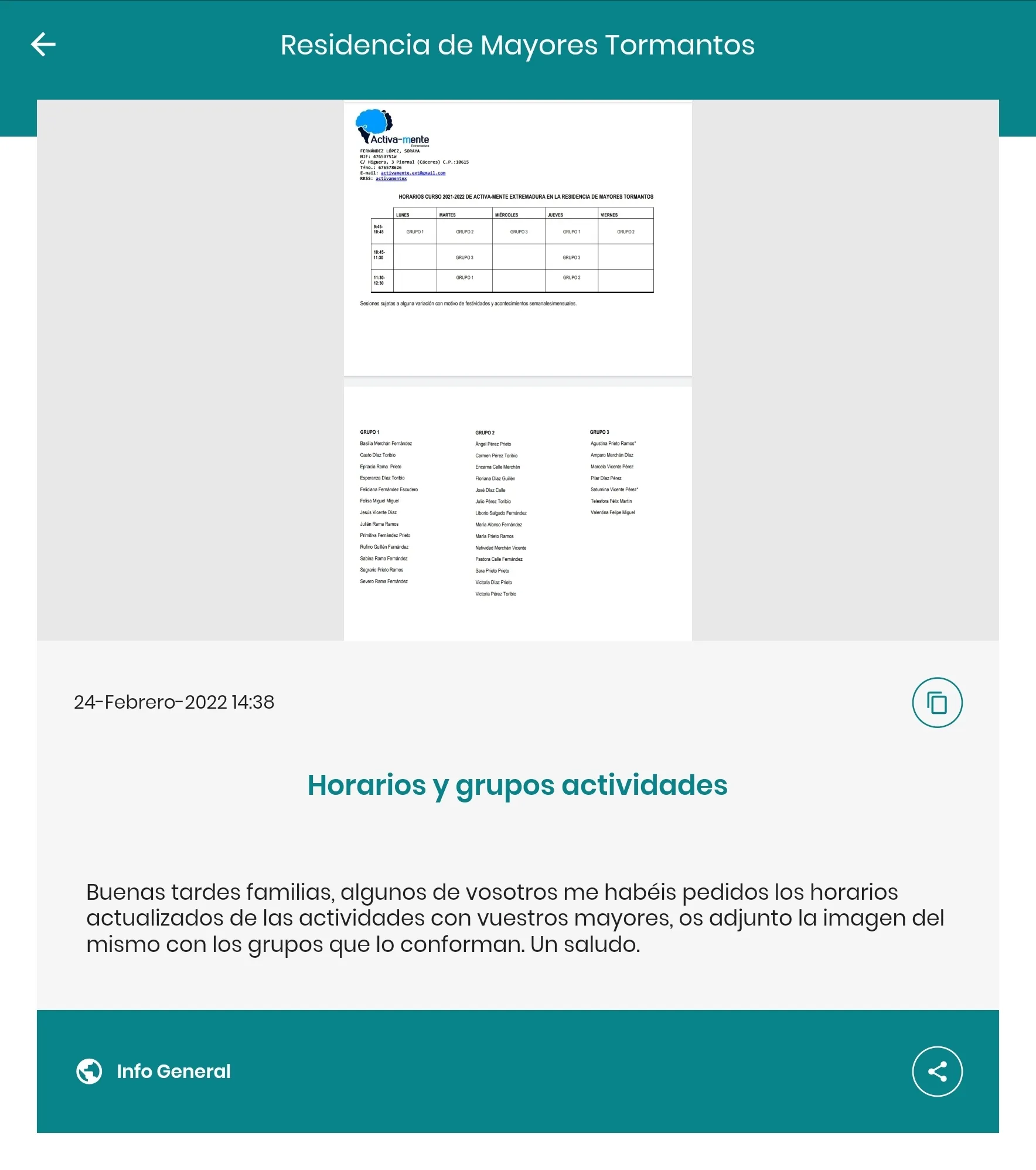 Residencia  Mayores Tormantos | Indus Appstore | Screenshot