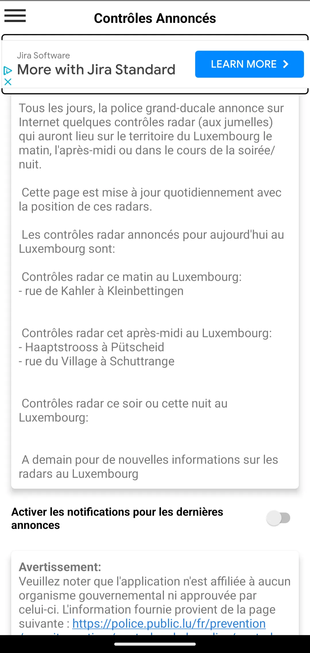 Info Trafic Luxembourg | Indus Appstore | Screenshot