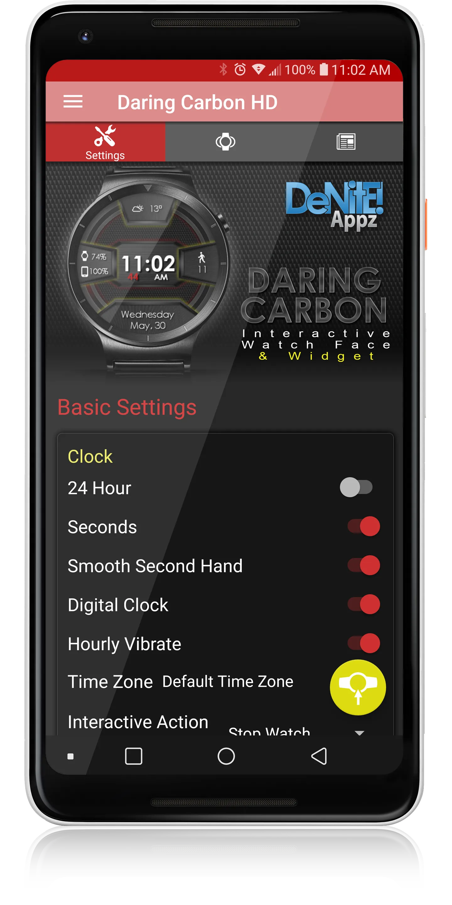 Daring Carbon HD Watch Face | Indus Appstore | Screenshot