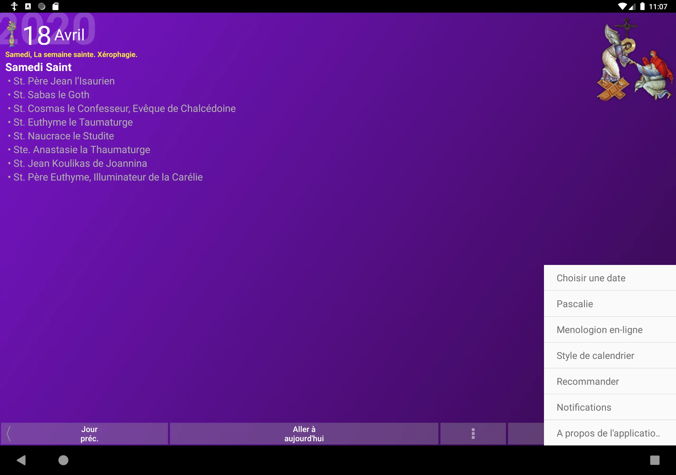 Orthodox Calendar in French | Indus Appstore | Screenshot