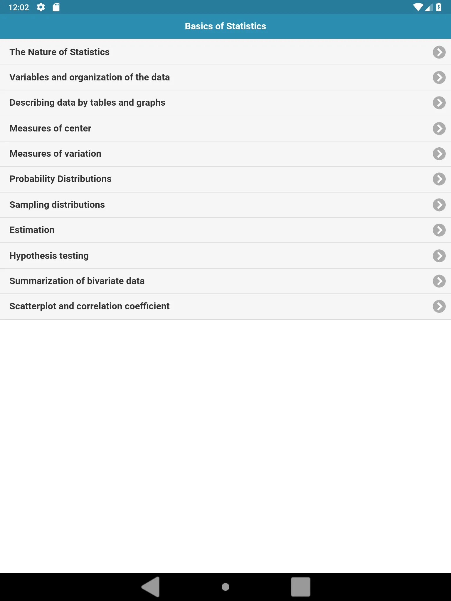 Basics of Statistics | Indus Appstore | Screenshot