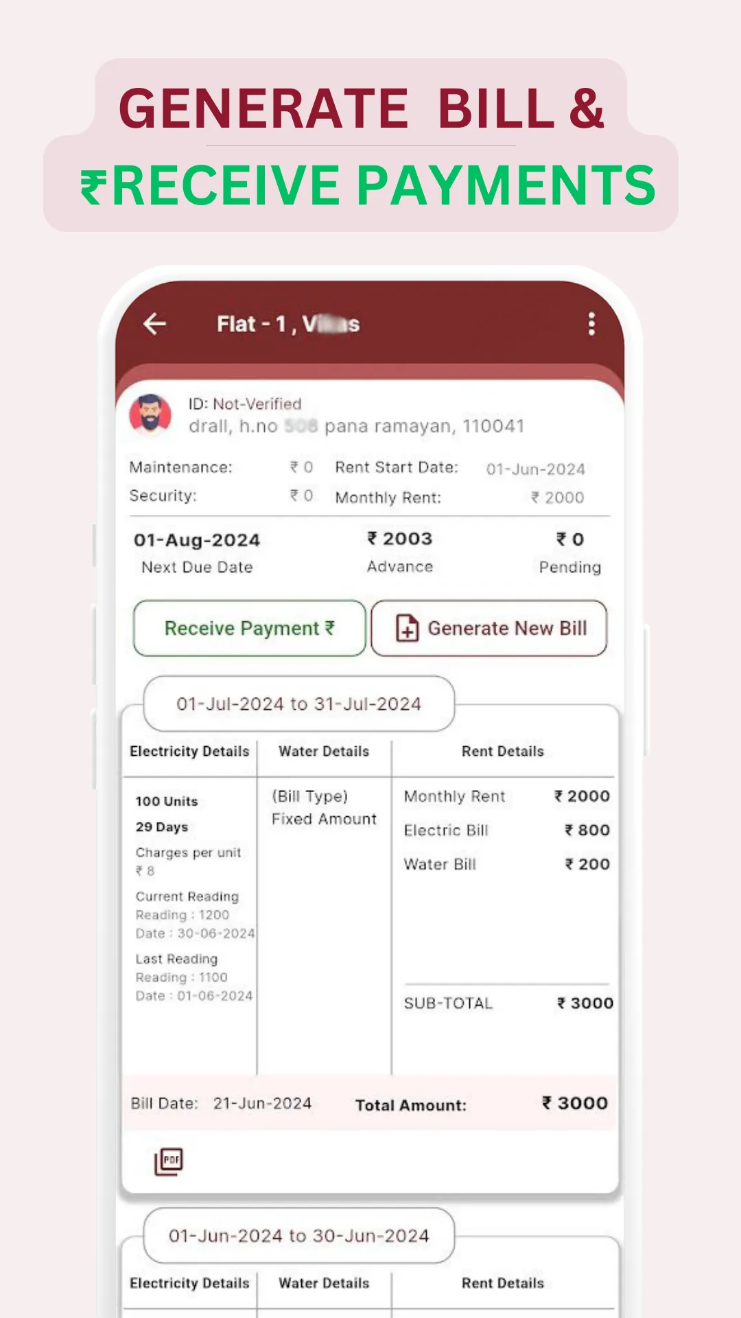 My Rent Work - Tenant Book | Indus Appstore | Screenshot