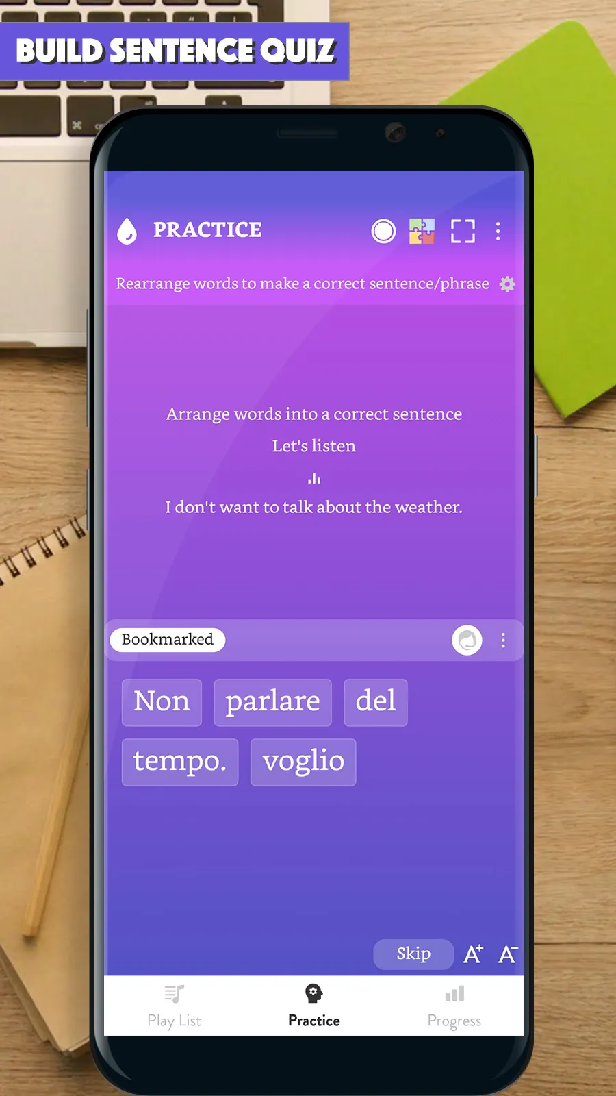 Italian Sentence Master | Indus Appstore | Screenshot