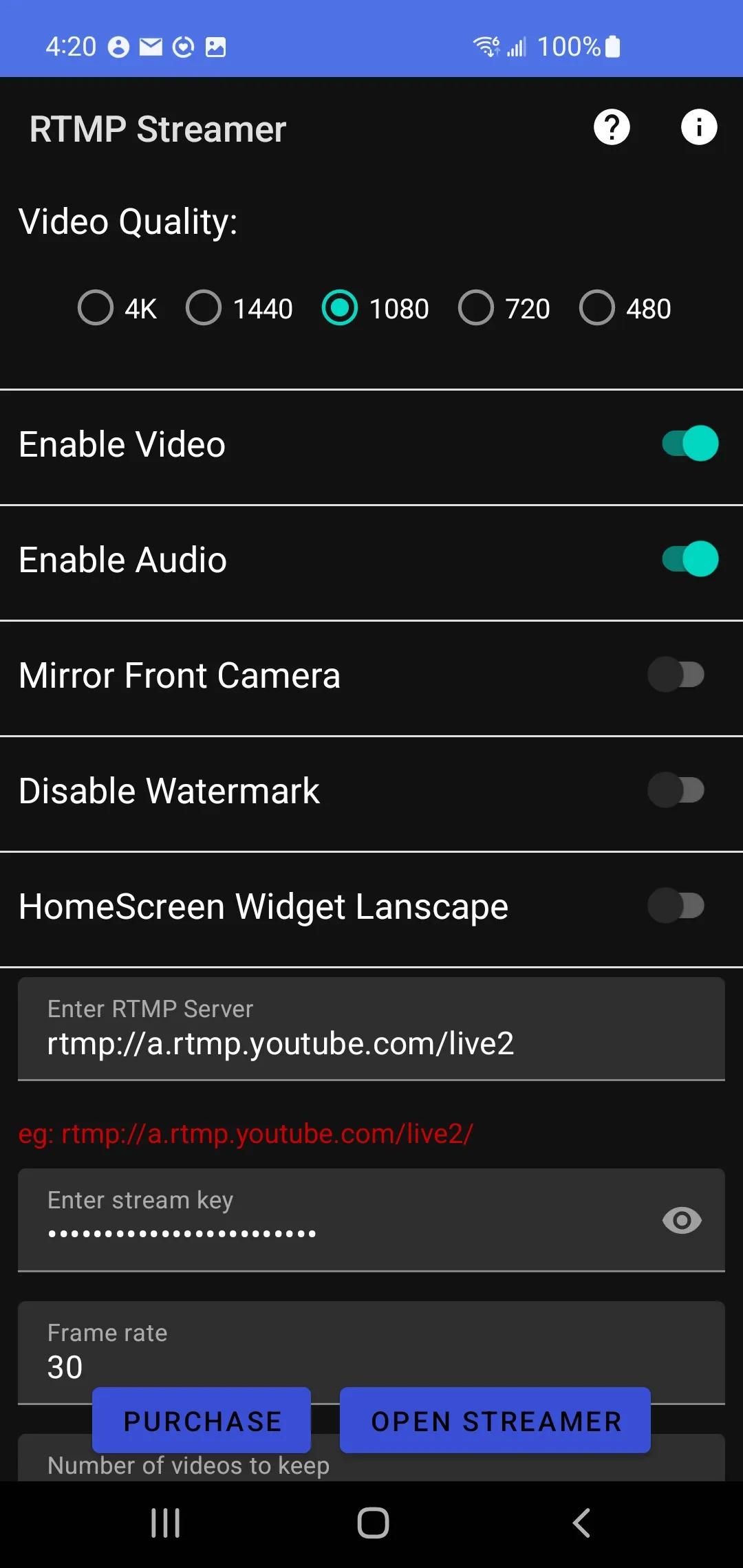 RTMP Streamer - Live Streaming | Indus Appstore | Screenshot