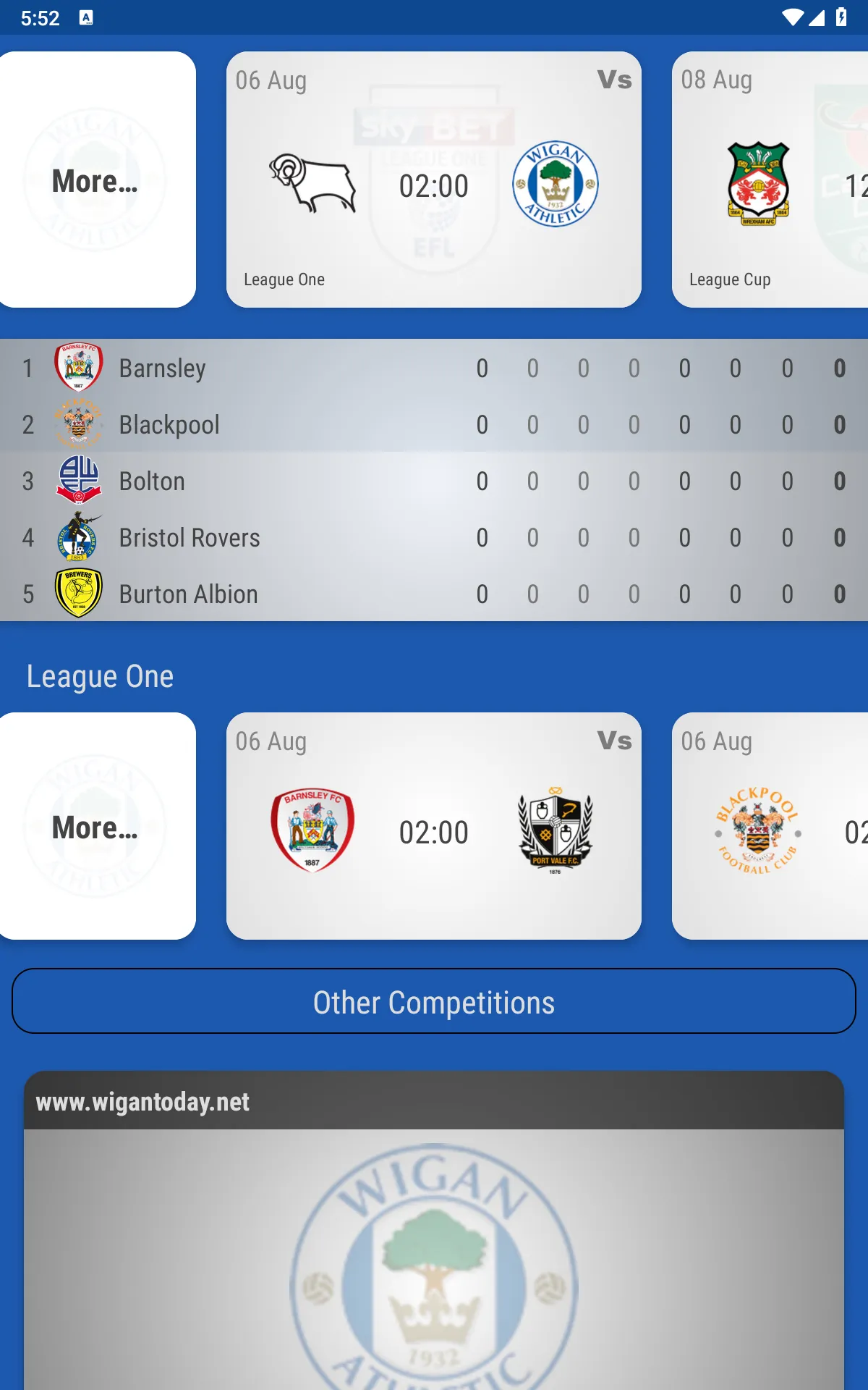 Wigan Athletic Fan App | Indus Appstore | Screenshot